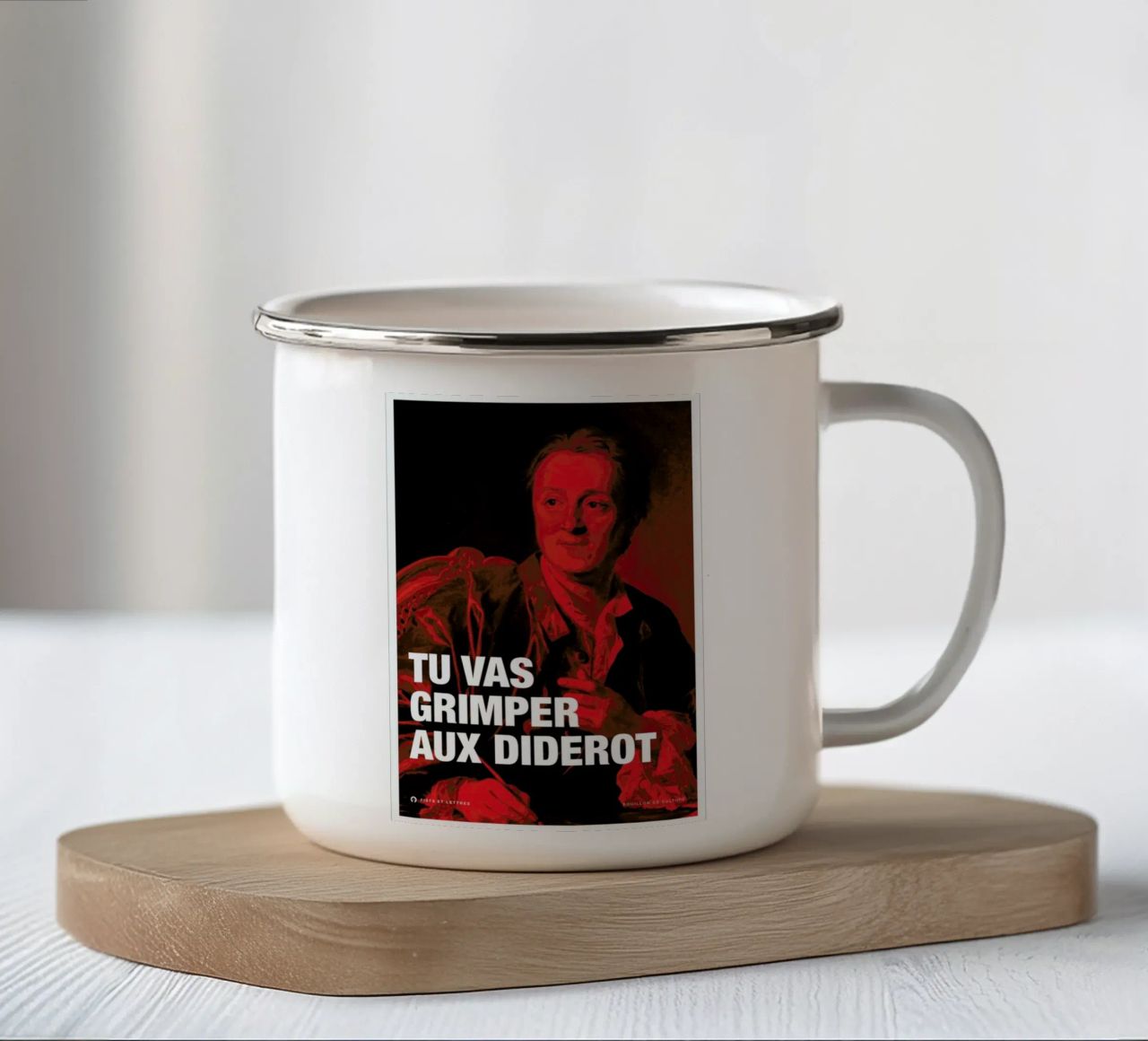 Diderot tazza in smalto da Fists Et Lettres