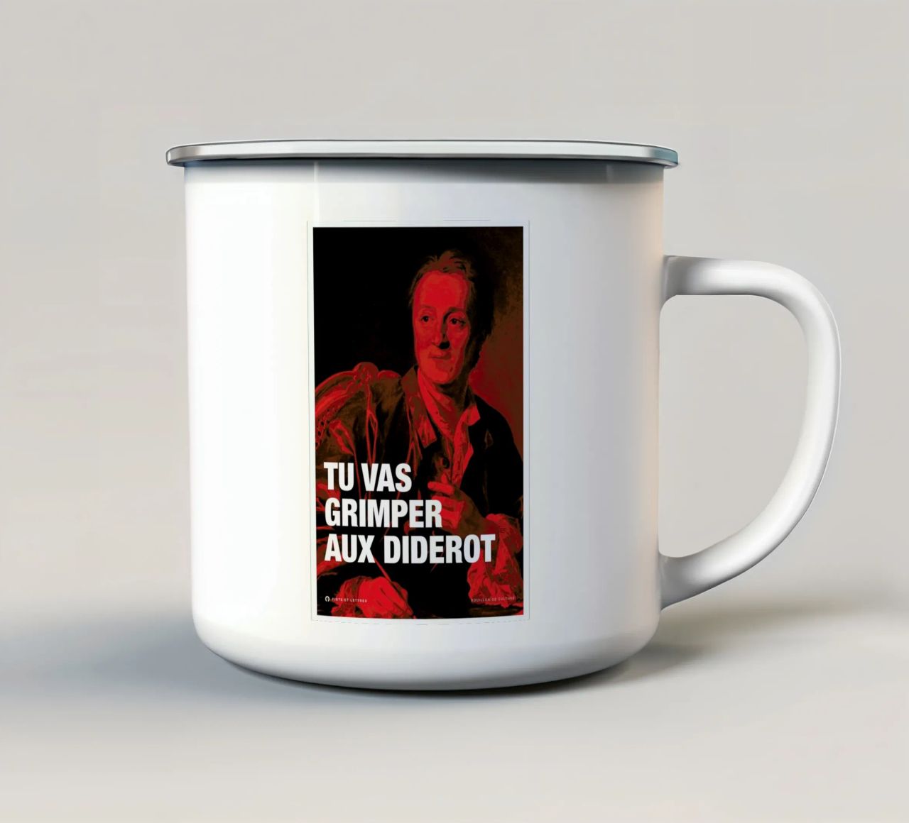 Diderot tazza in smalto da Fists Et Lettres