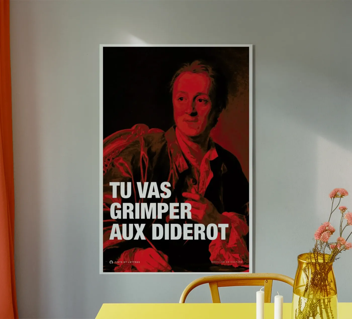 Diderot acryl van Fists Et Lettres