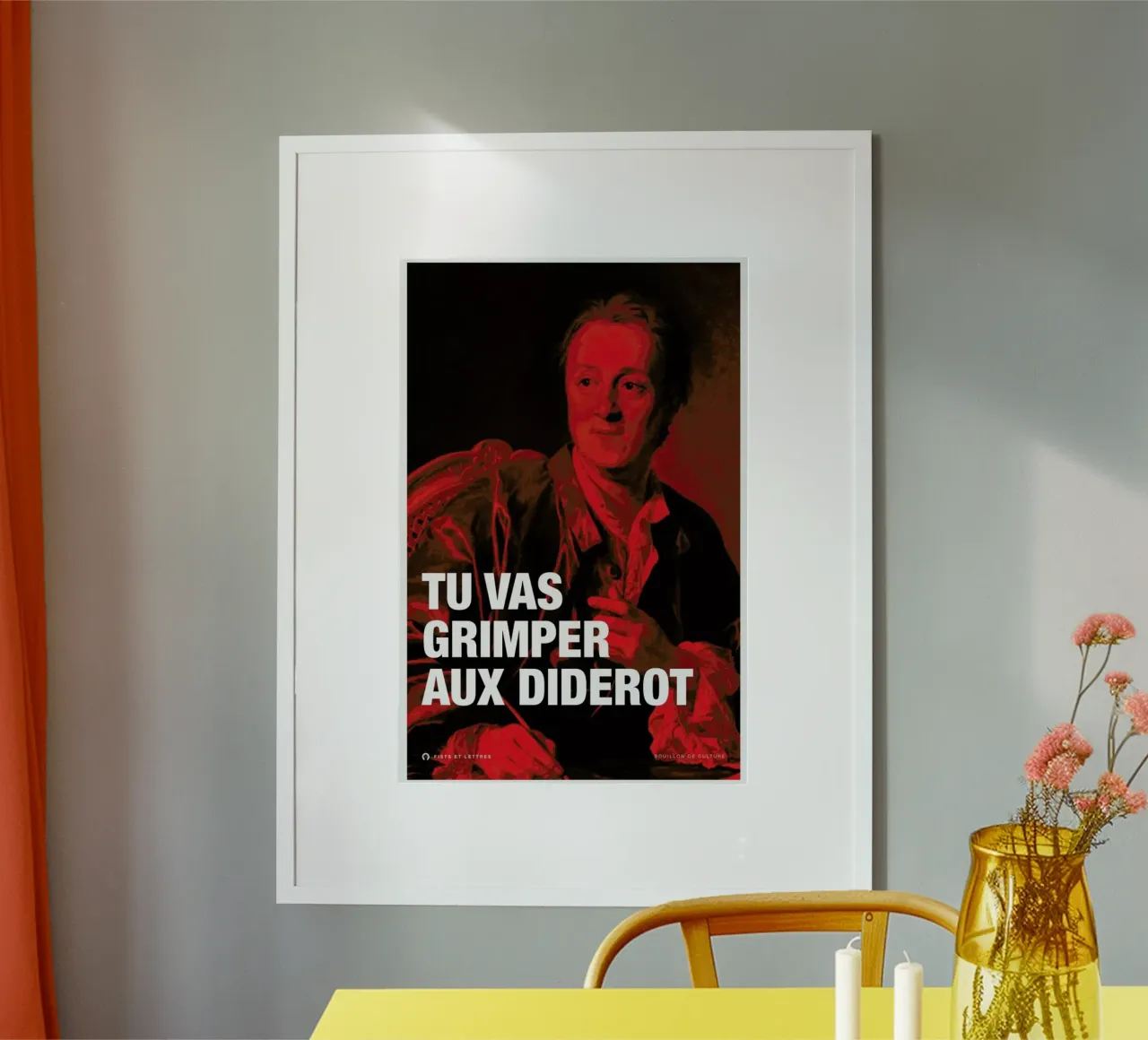 Diderot poster con telaio in legno da Fists Et Lettres