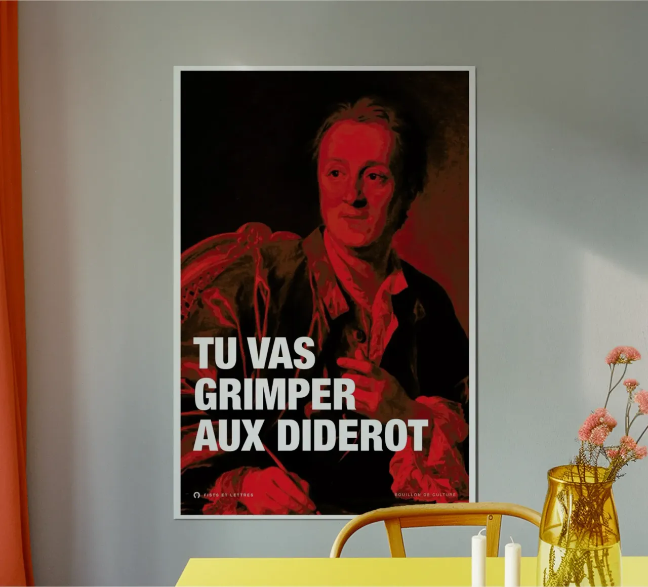 Diderot poster con telaio in legno da Fists Et Lettres