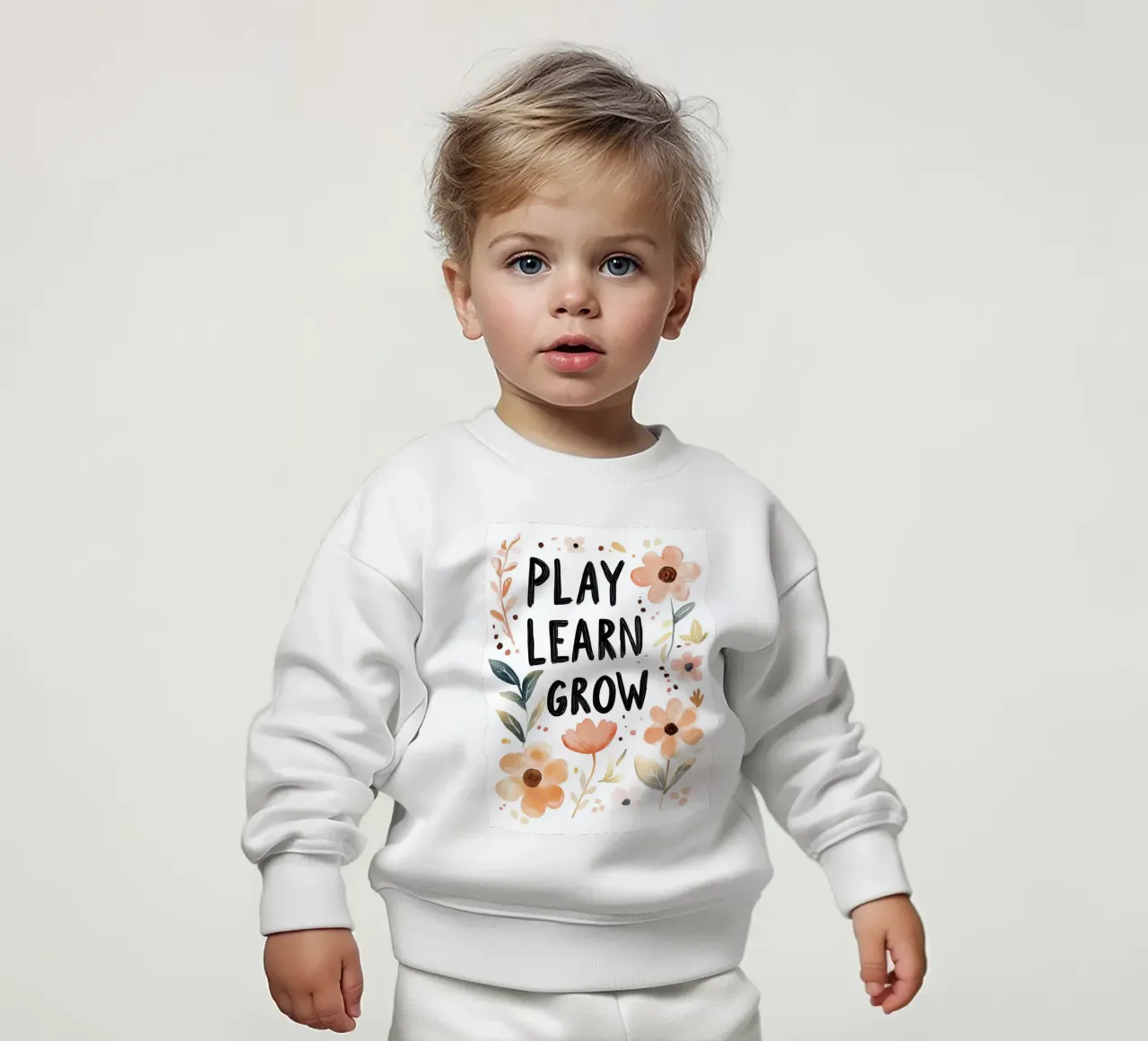 Play Learn Grow (version 2) felpa neonato da treechild
