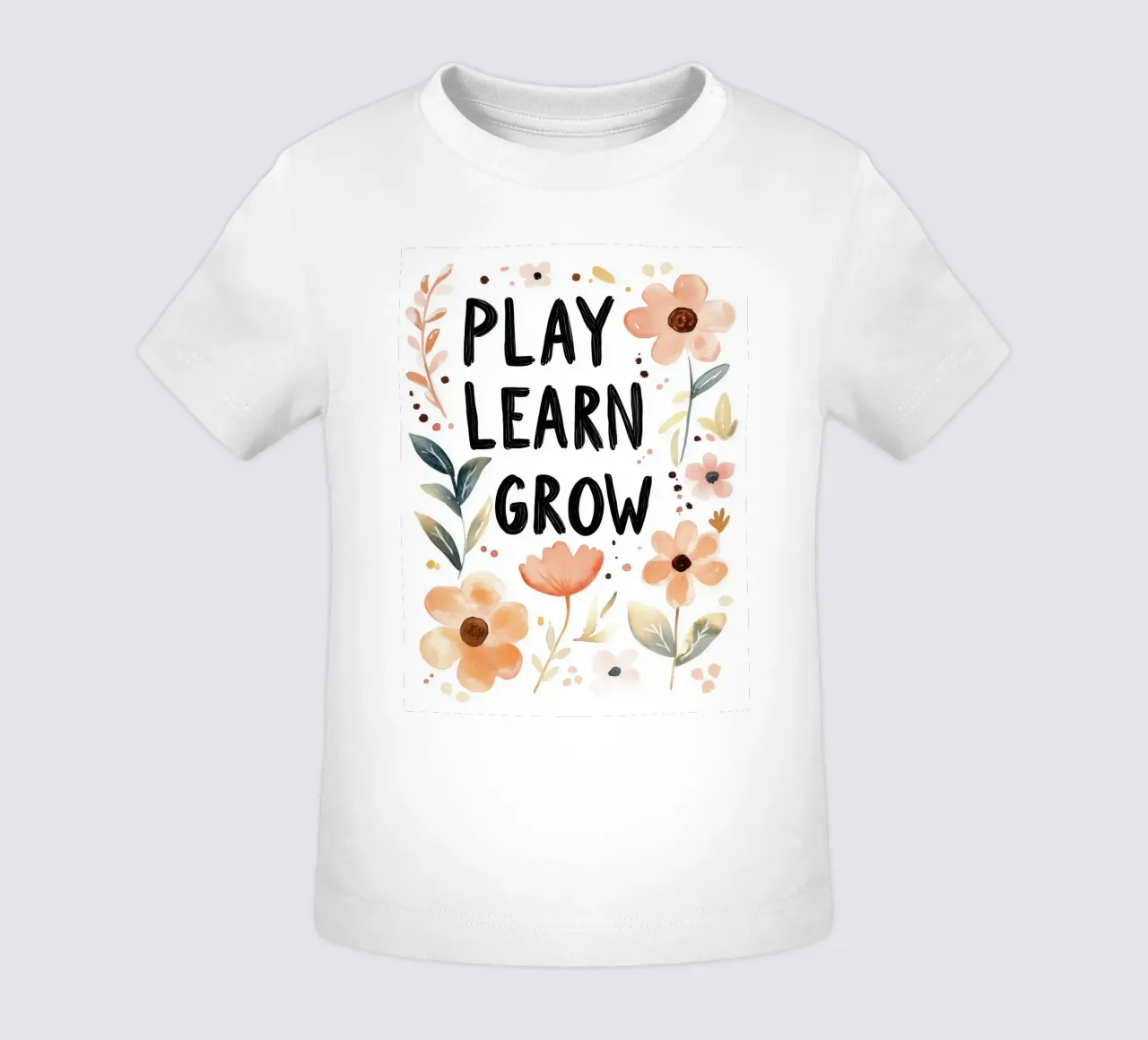 Play Learn Grow (version 2) maglietta neonato da treechild