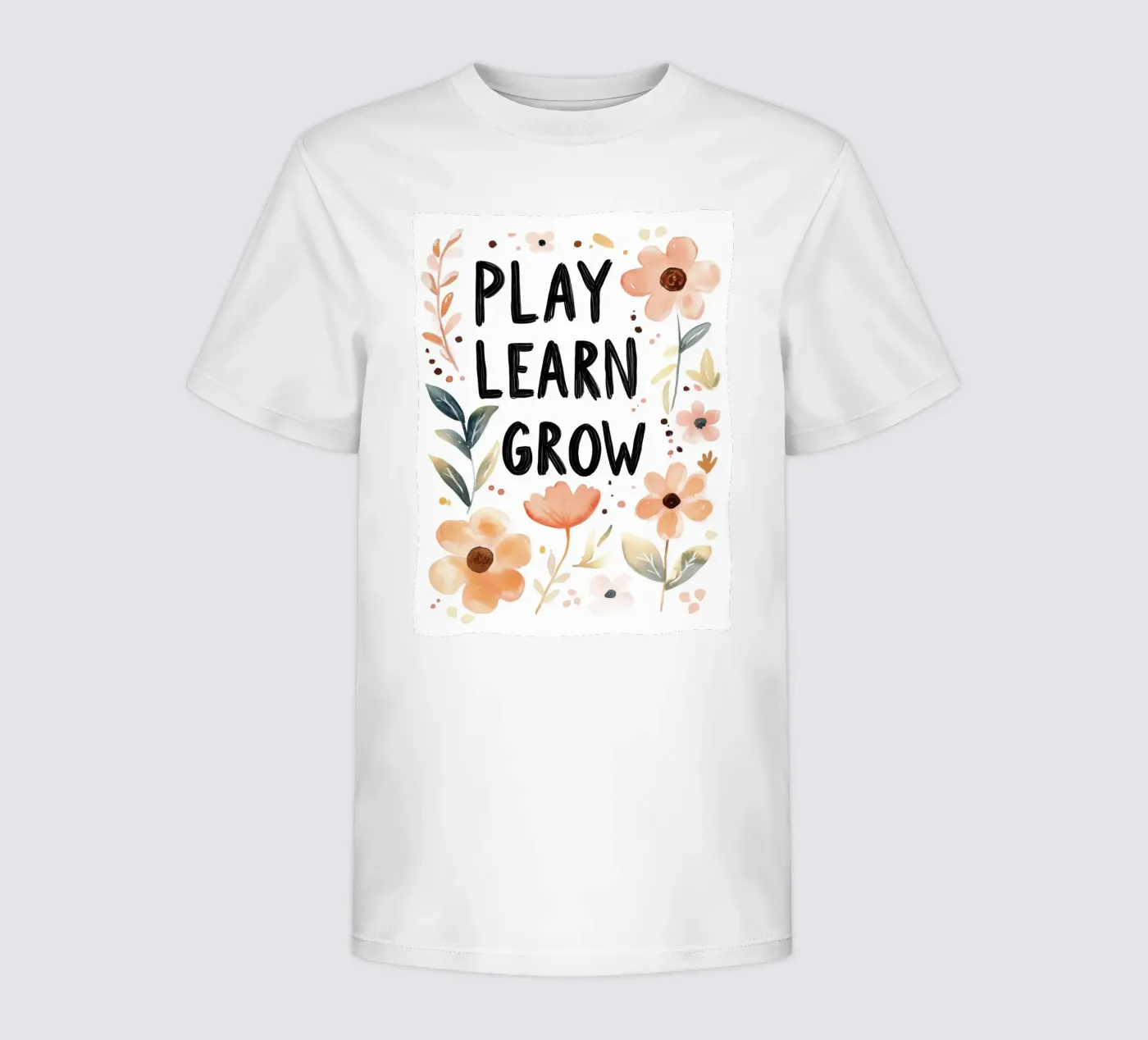 Play Learn Grow (version 2) t-shirt bambini da treechild