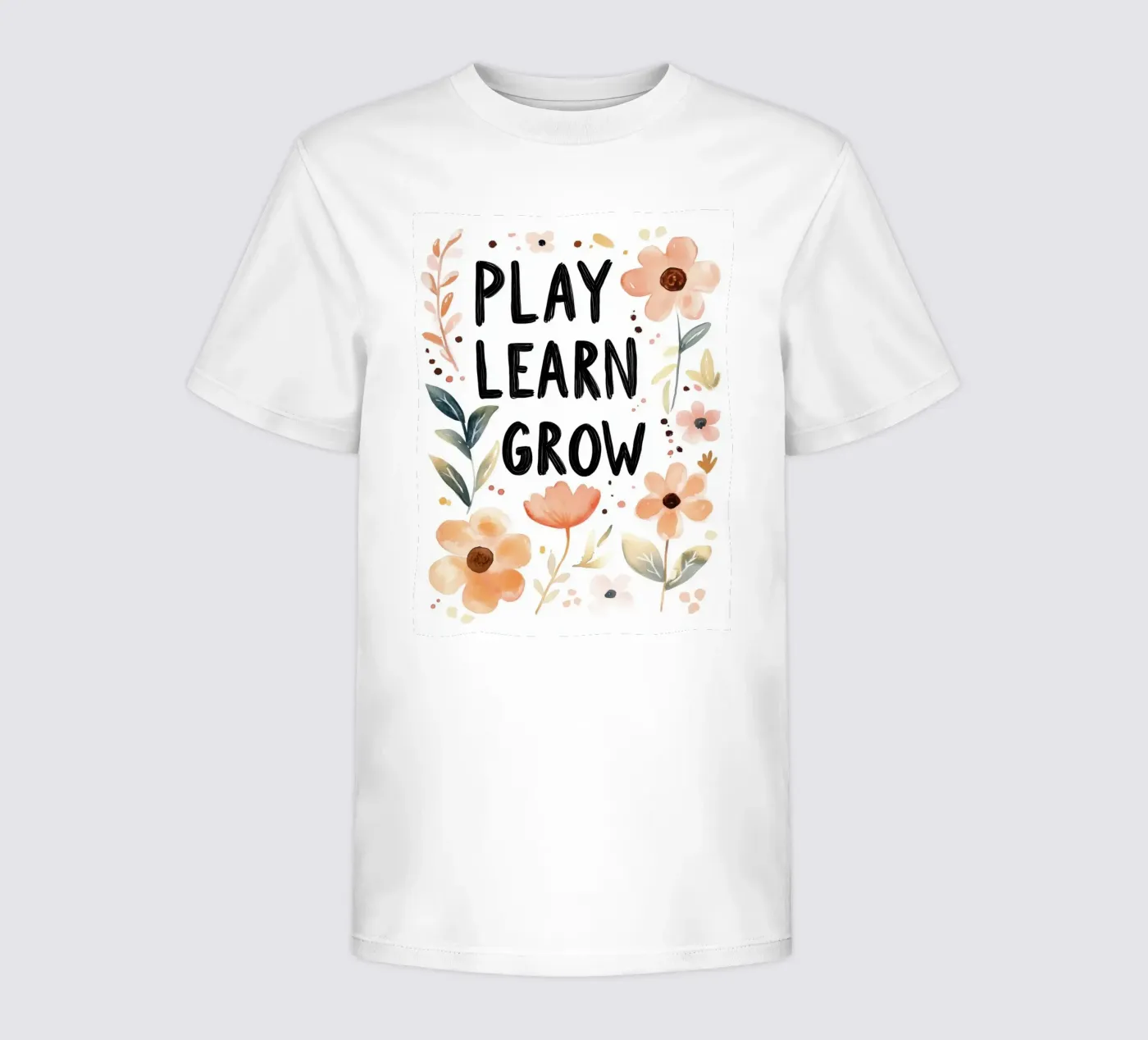 Play Learn Grow (version 2) t-shirt bambini da treechild
