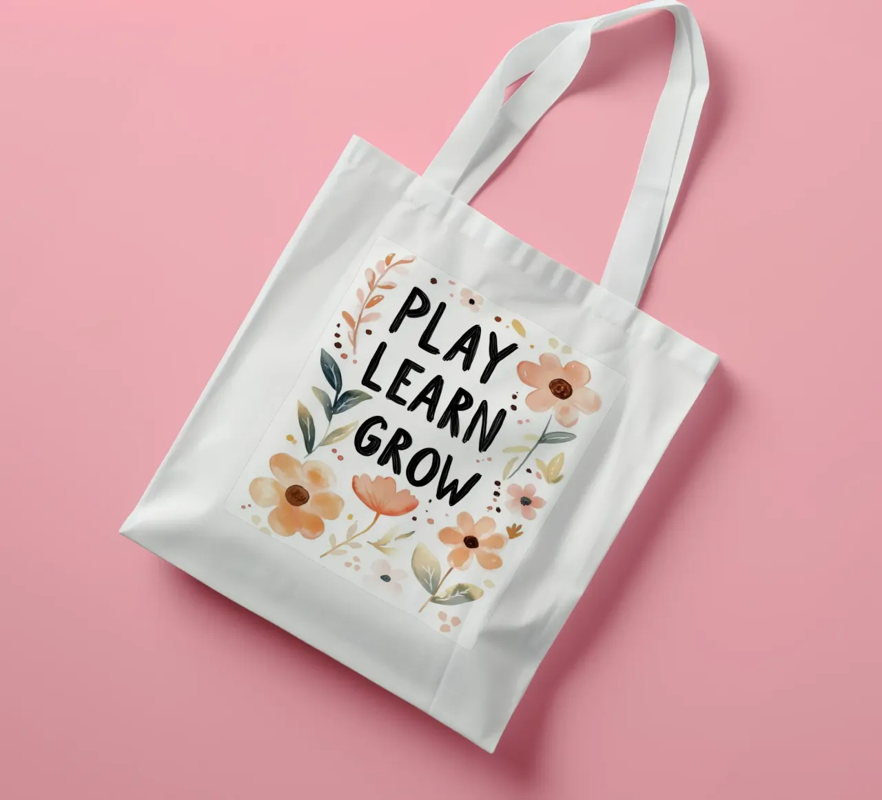 Play Learn Grow (version 2) borsa in juta da treechild