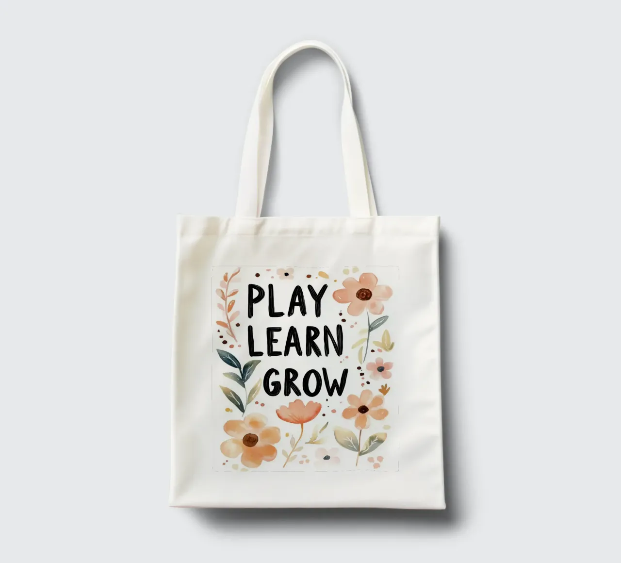 Play Learn Grow (version 2) borsa in juta da treechild