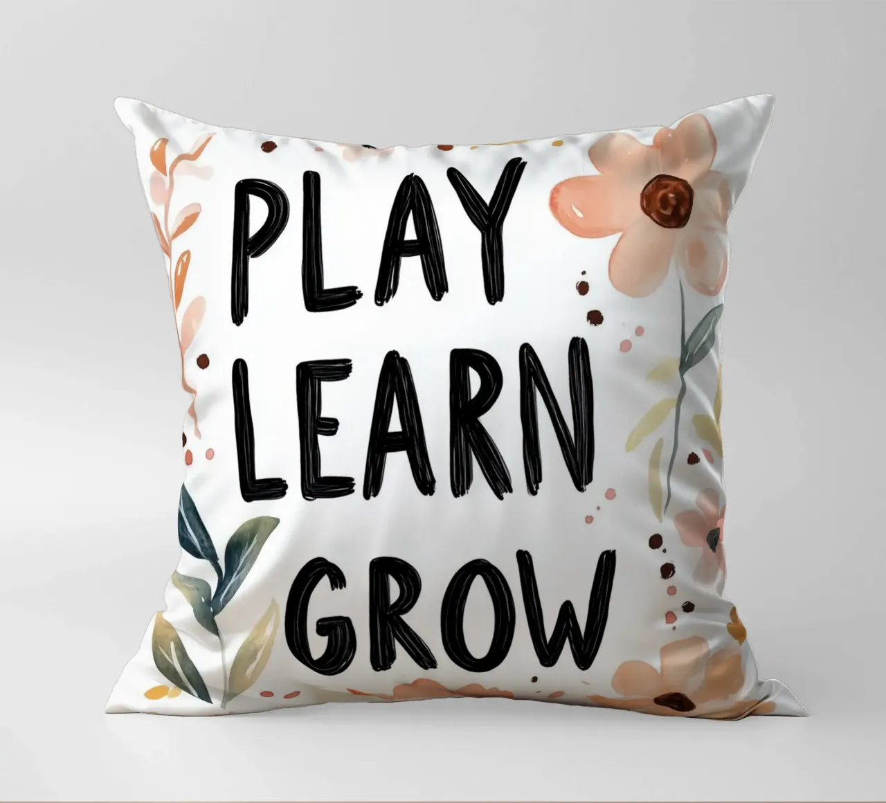 Play Learn Grow (version 2) Kissen von treechild