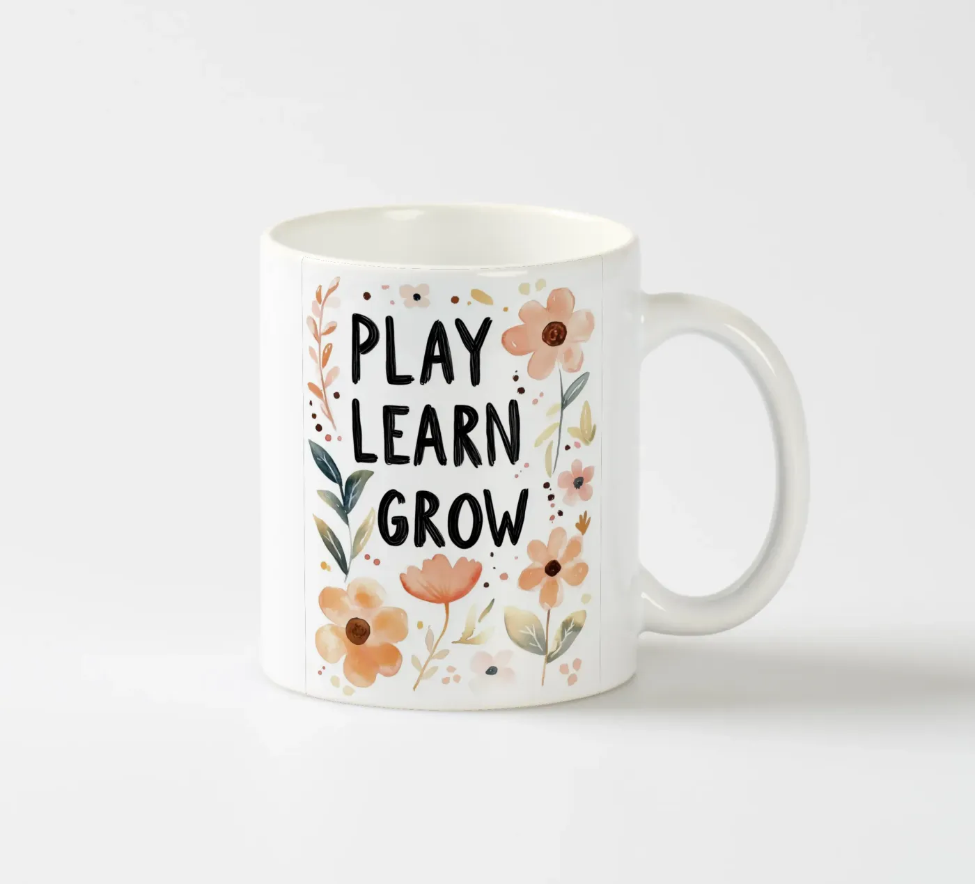 Play Learn Grow (version 2) ceramic mug by treechild