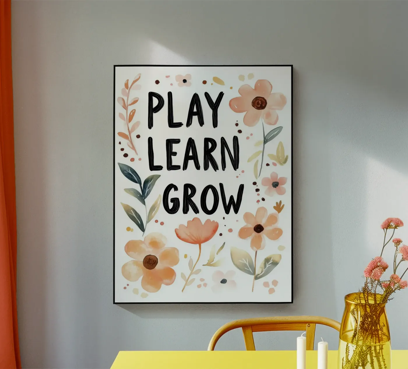 Play Learn Grow (version 2) acryl van treechild