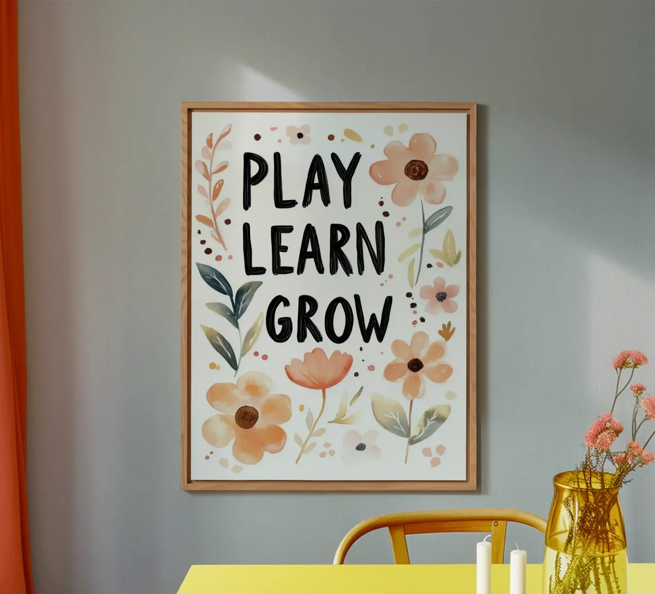 Play Learn Grow (version 2) alluminio dibond da treechild