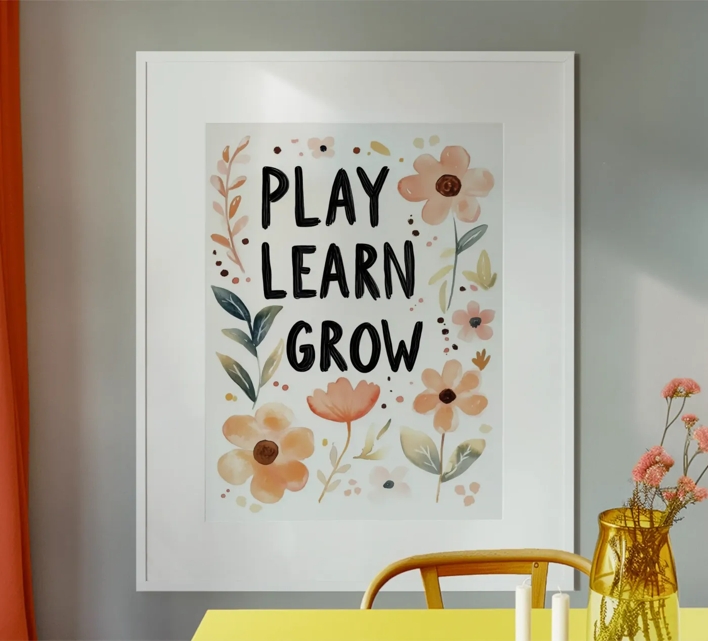 Play Learn Grow (version 2) Poster von treechild