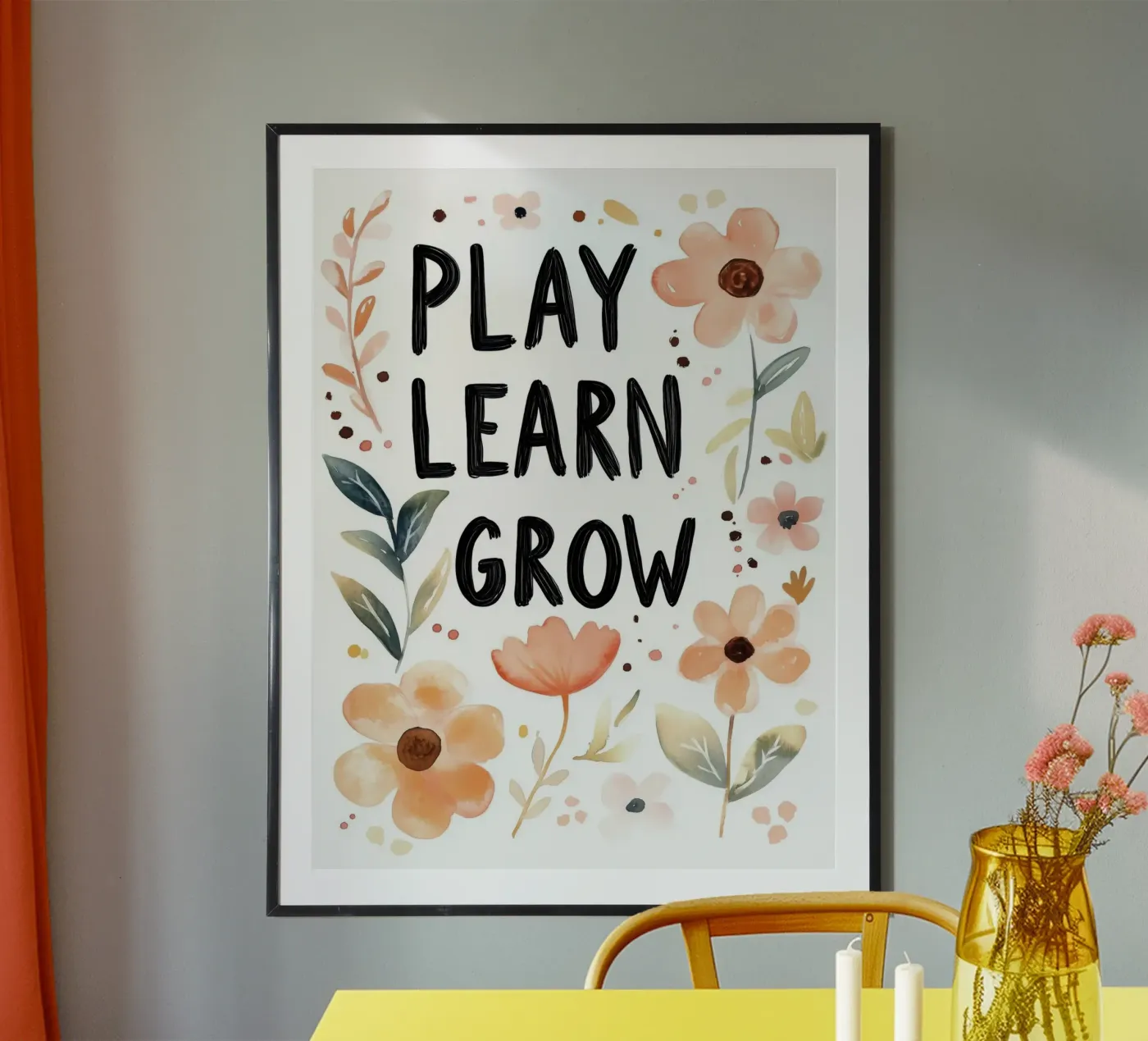 Play Learn Grow (version 2) Poster von treechild