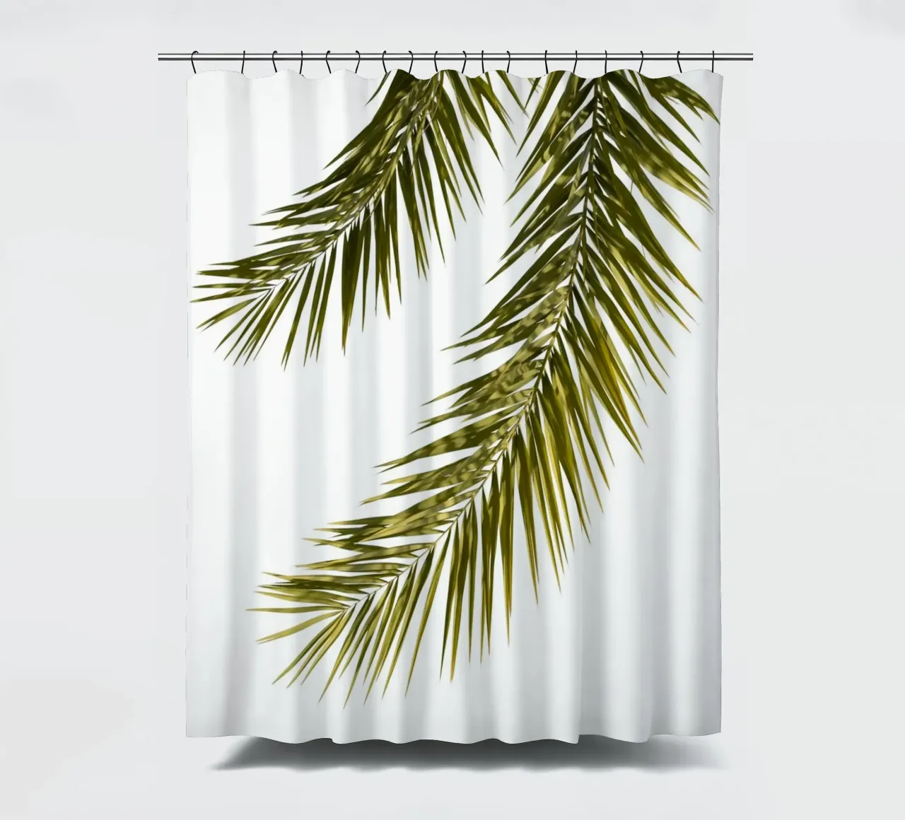 Palm Leaves 01 shower curtain by amini54