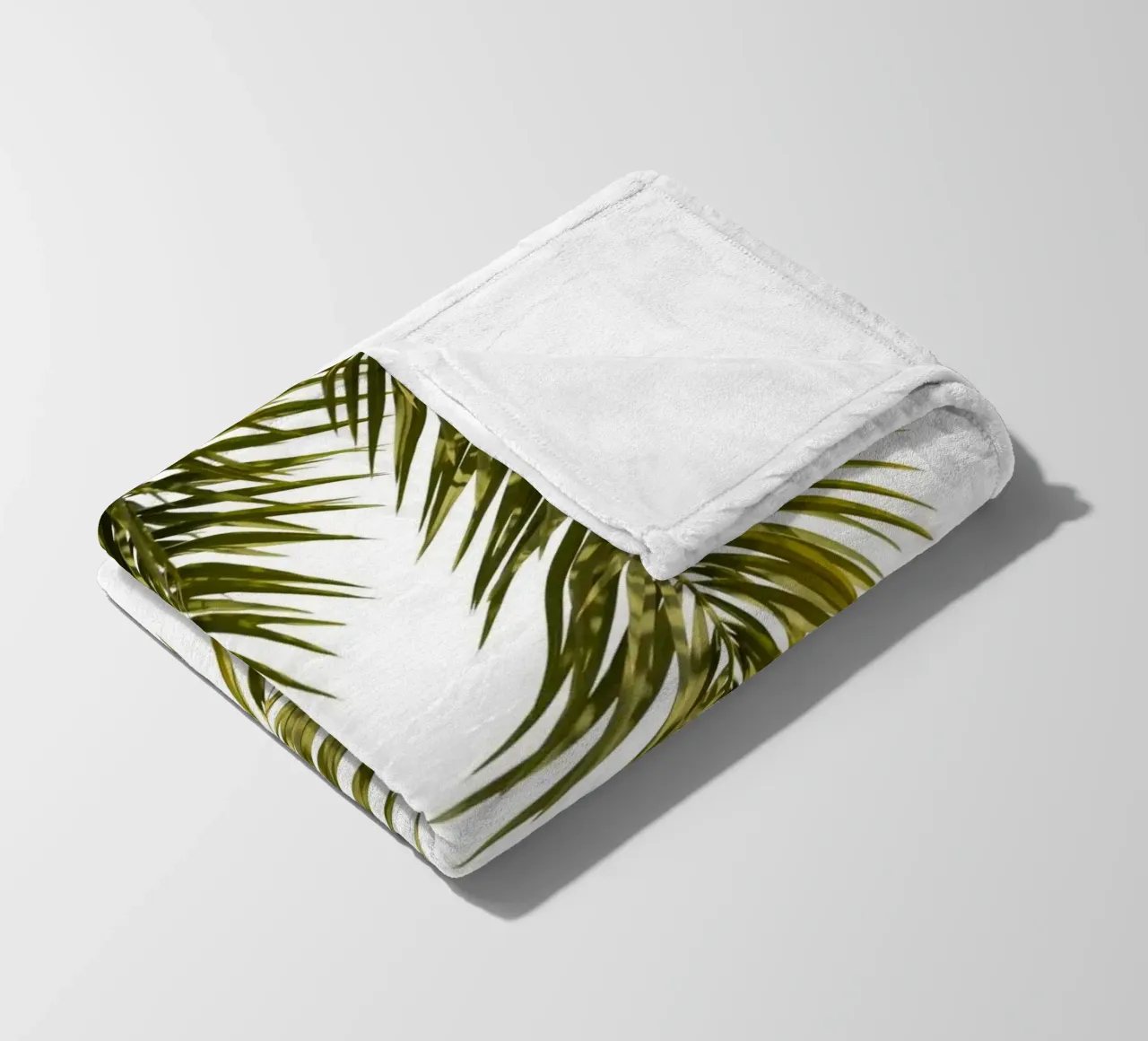 Palm Leaves 01 fleece blanket by amini54
