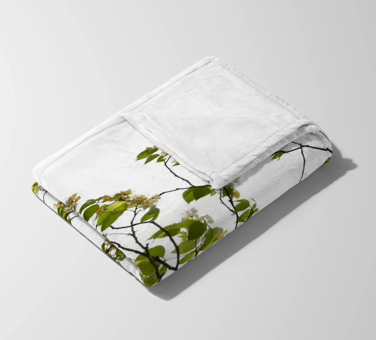 Fogliame verde 01 coperta in pile da amini54