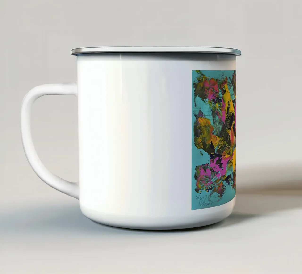 IDEAL GIFT 29 tazza in smalto da Thierry Vobmann Abstract painting