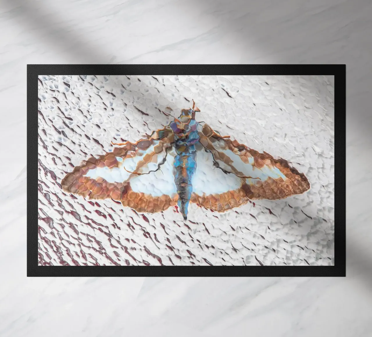 Moth doormat by Dave Hare Photography