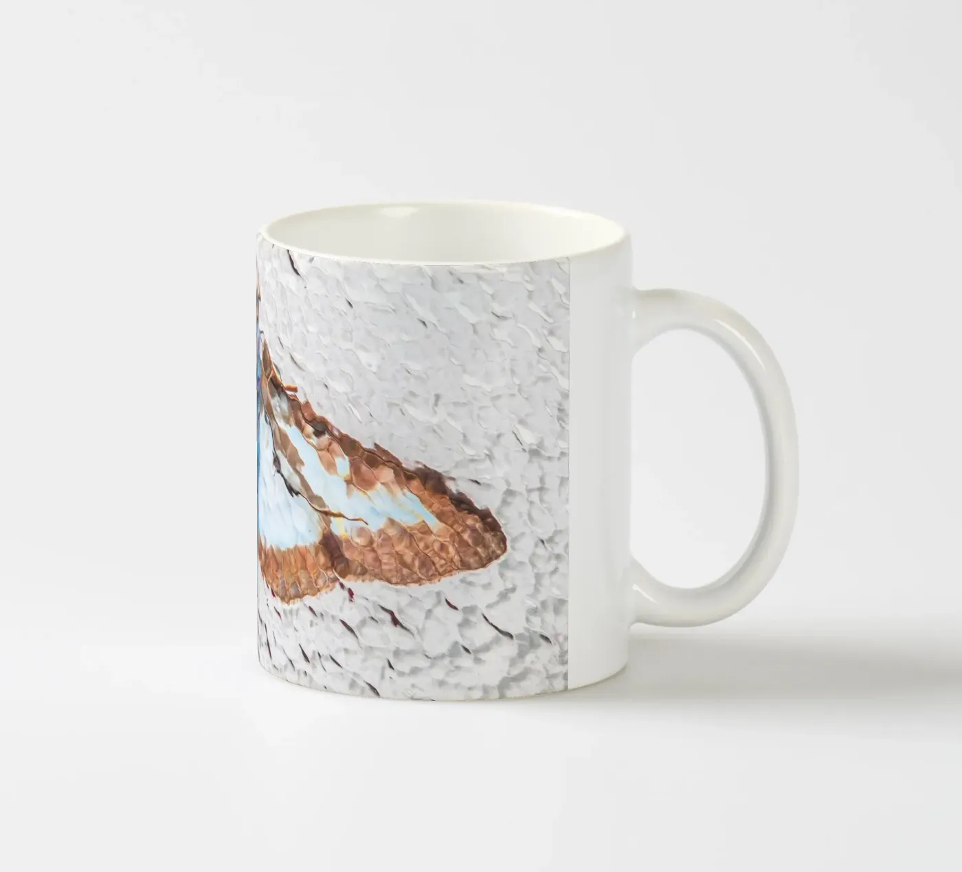 Moth ceramic mug by Dave Hare Photography