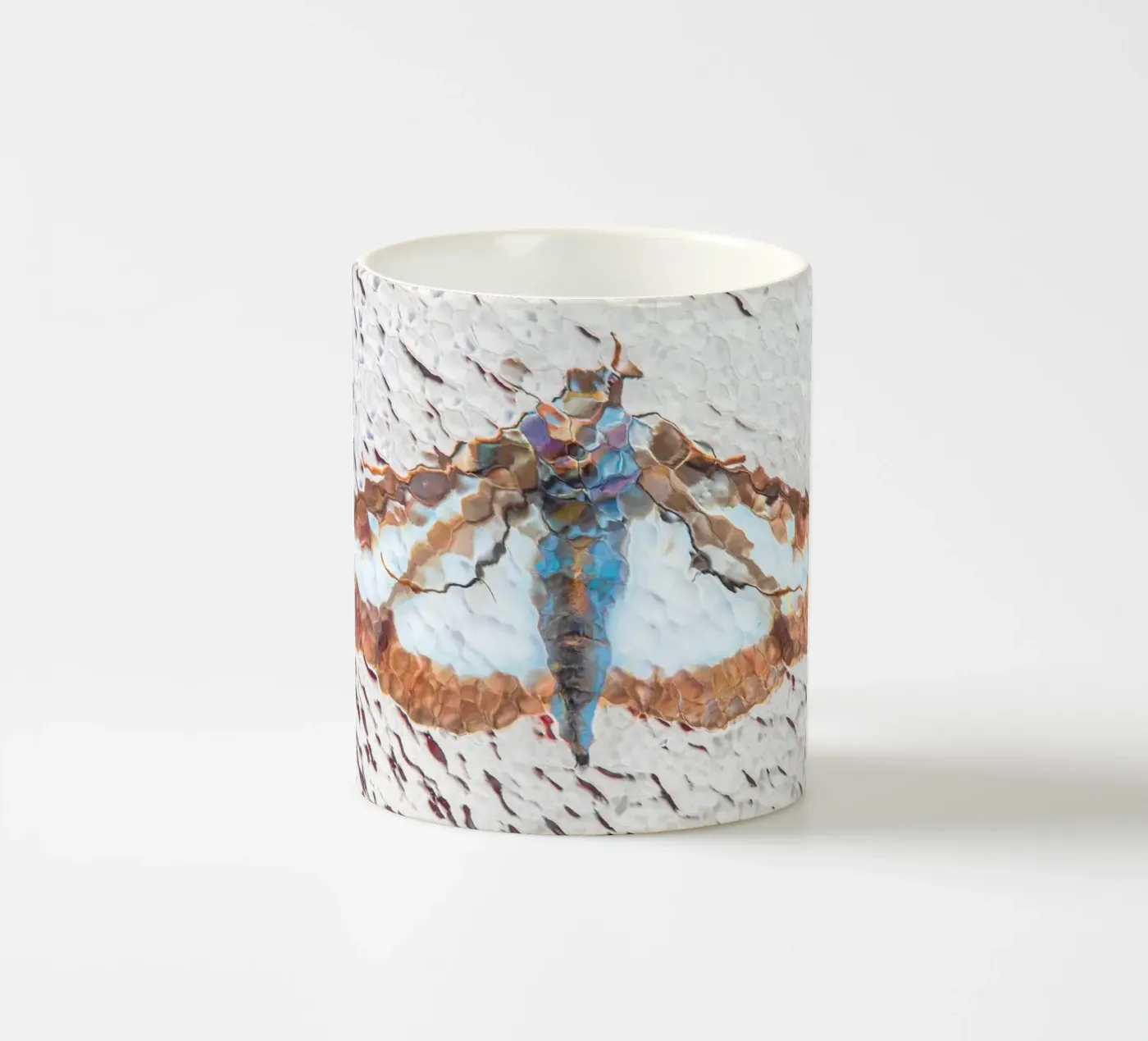 Moth ceramic mug by Dave Hare Photography