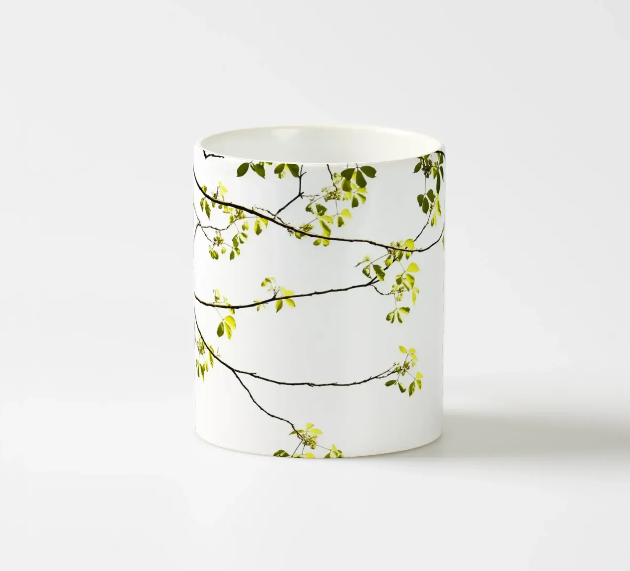 Fogliame verde 02 tazza in ceramica da amini54