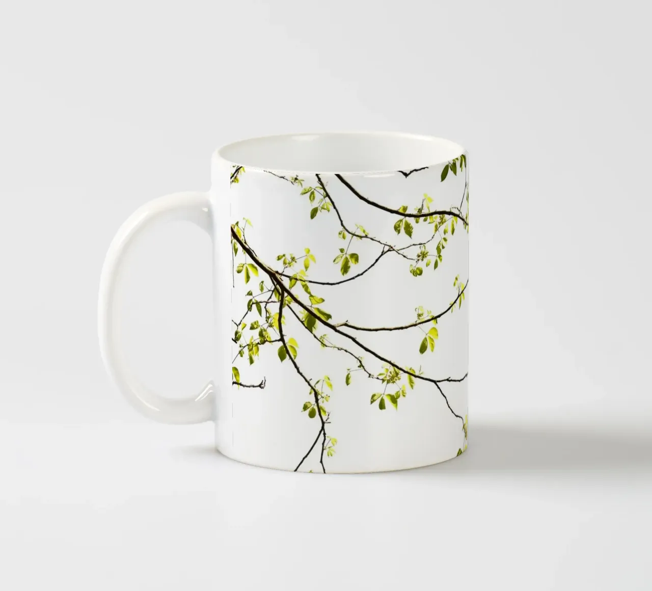 Fogliame verde 02 tazza in ceramica da amini54