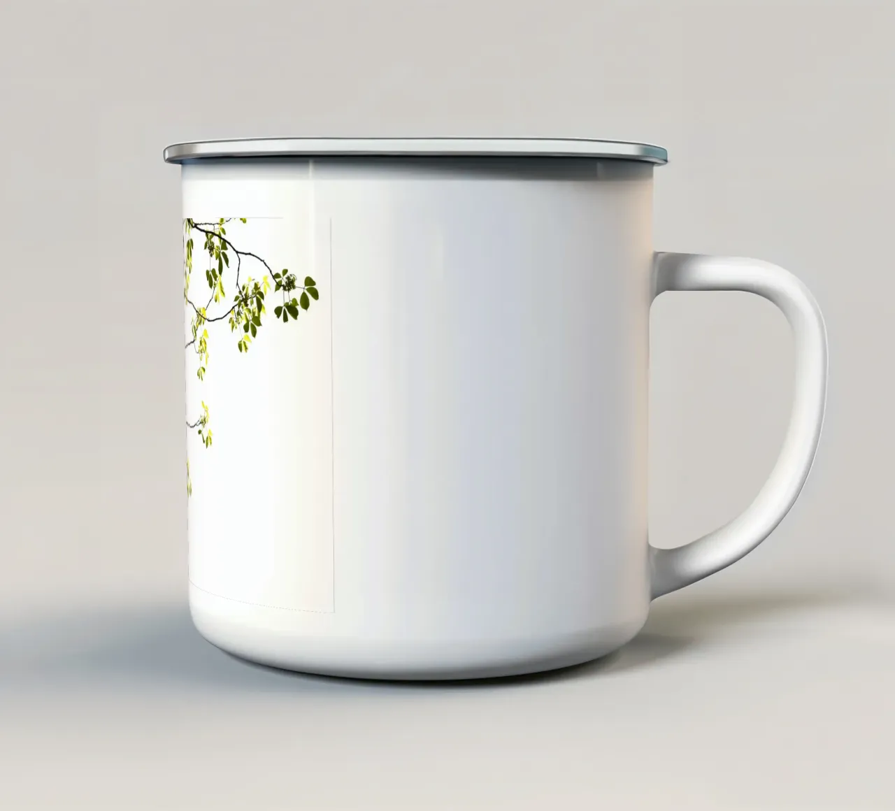 Fogliame verde 02 tazza in smalto da amini54