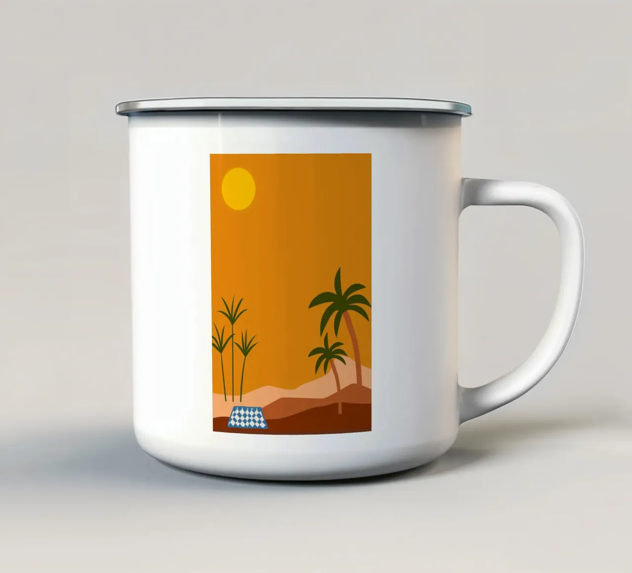 Desert Day 4 tazza in smalto da Mounias Design