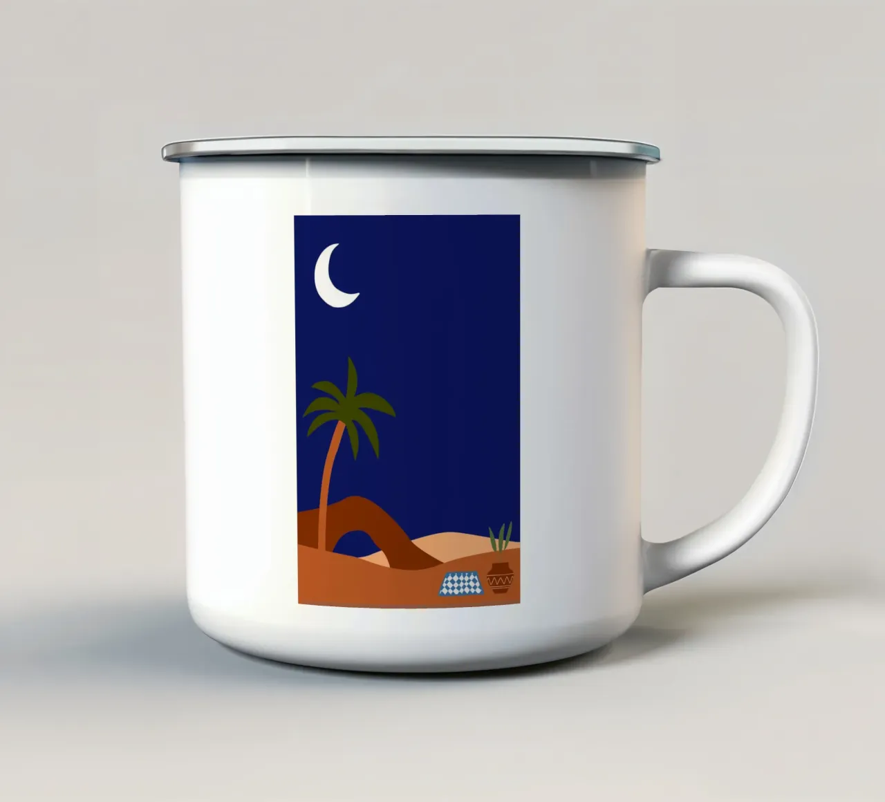 Desert Night 2 tazza in smalto da Mounias Design