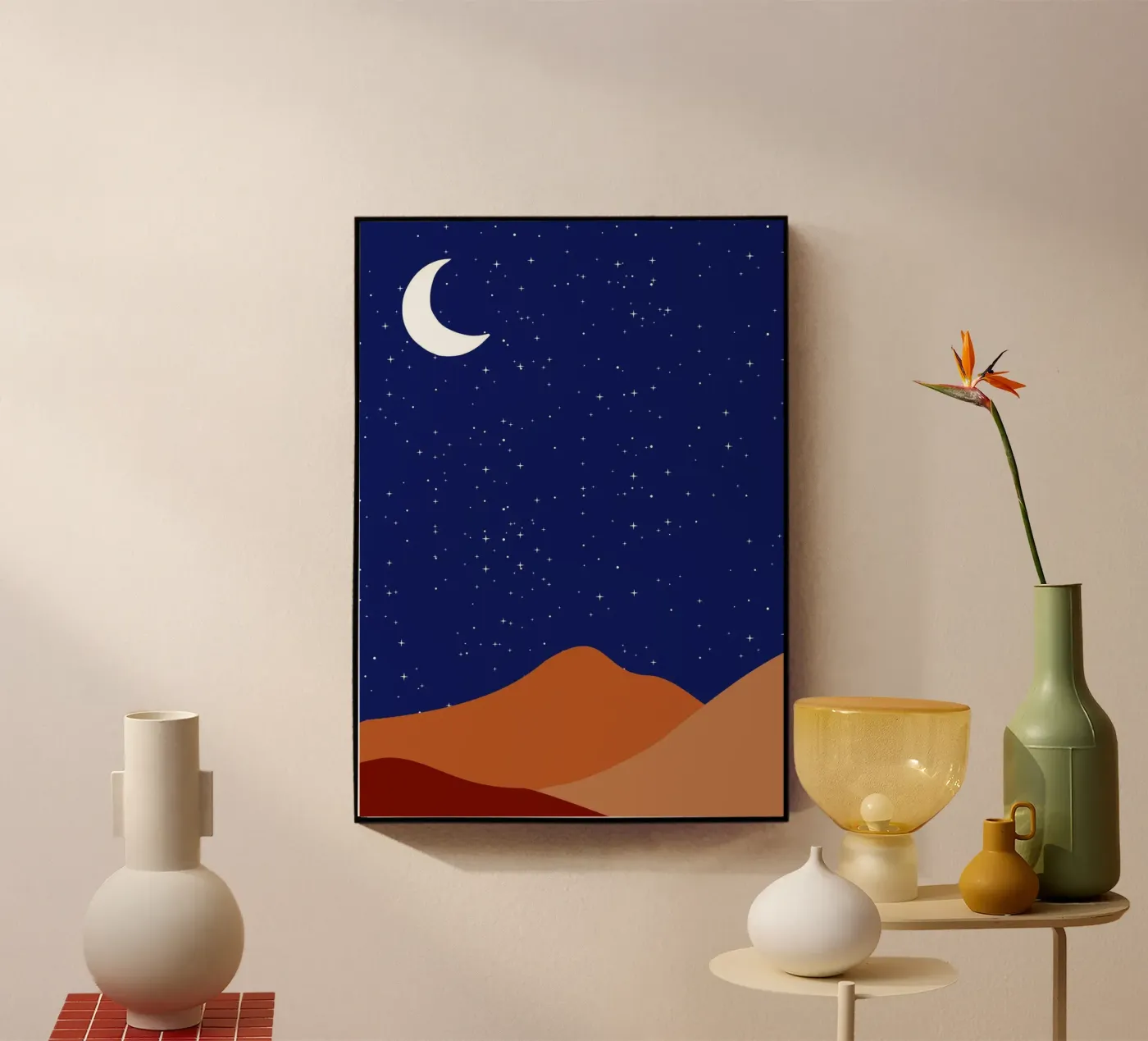 Desert Night 3 Acryl-Glas von Mounias Design