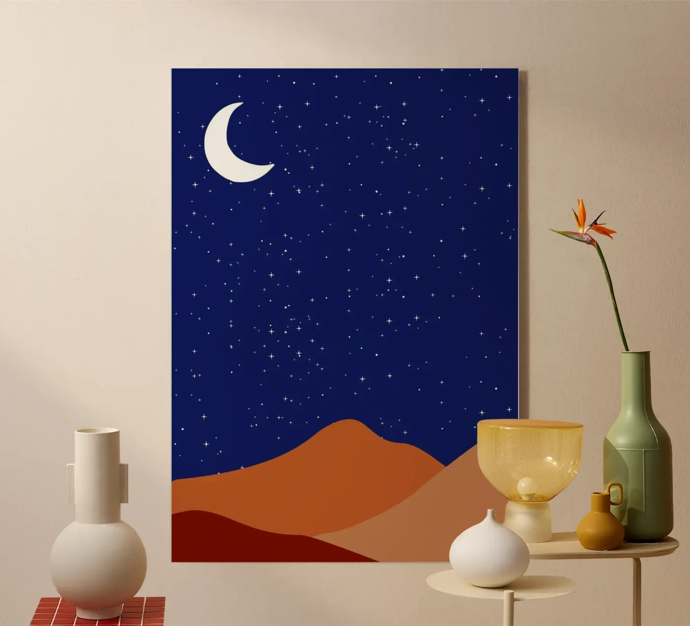 Desert Night 3 Acryl-Glas von Mounias Design