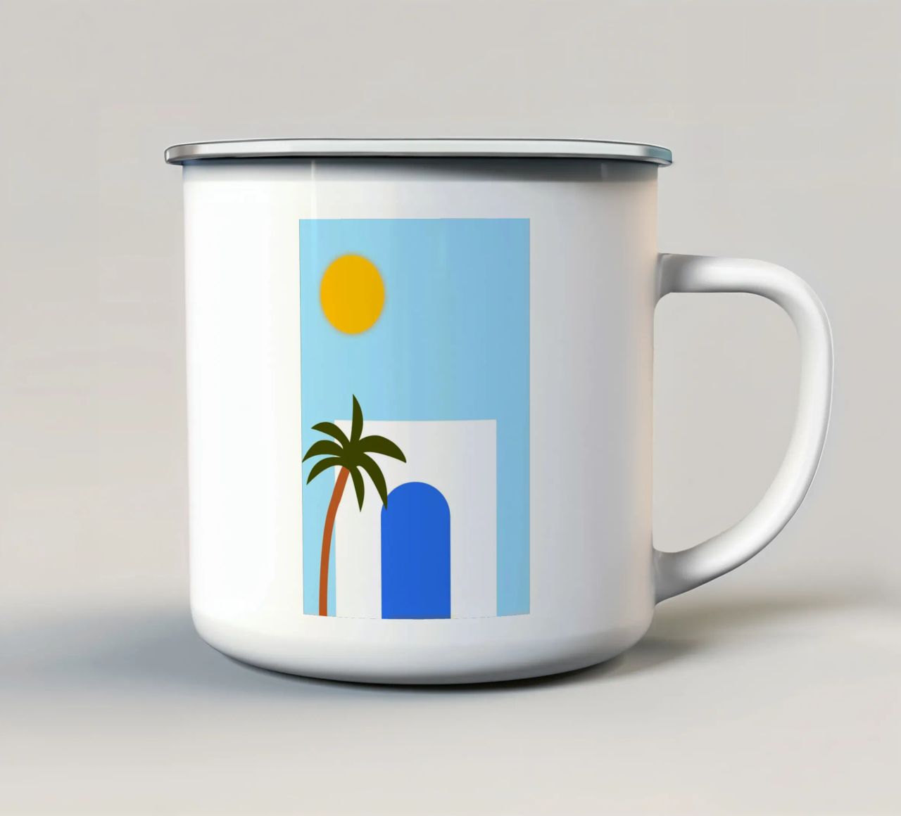 Tunis tazza in smalto da Mounias Design