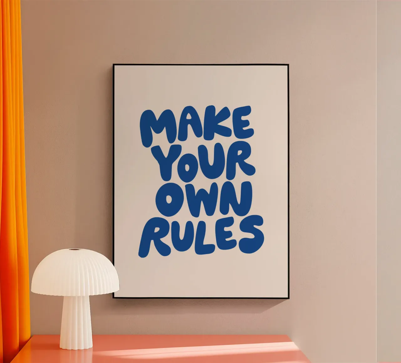 Crea le tue regole Design tipografico in blu plexiglass da THE MOTIVATED TYPE