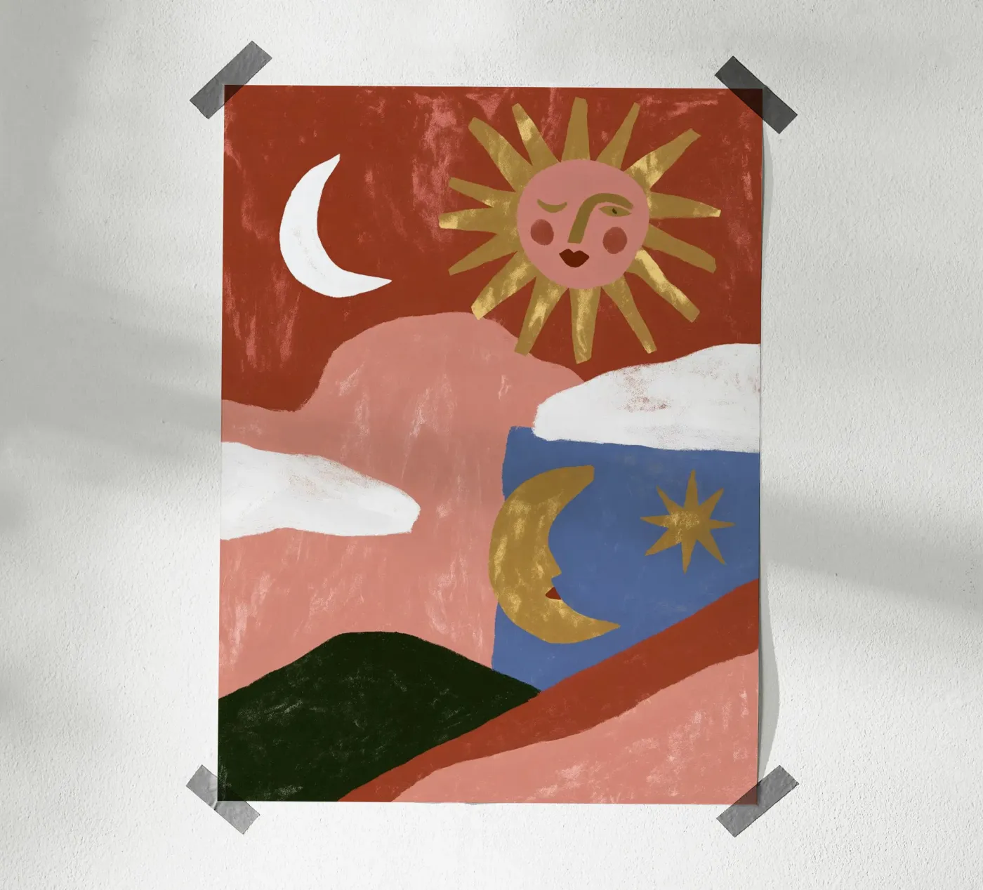 Abstract Celestial Landscape poster by Jord & Form