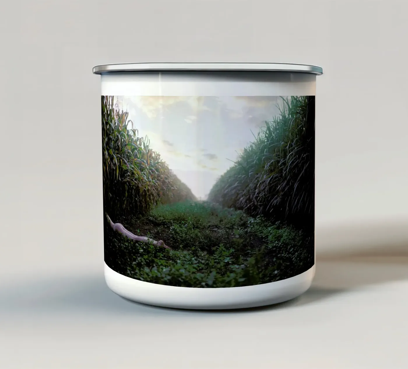 Self enamel mug by Ana Topoleanu
