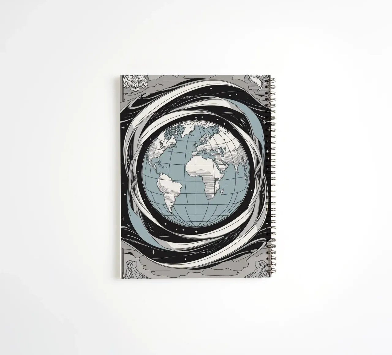 The World - The Cosmic Path to Completion spiral notebook by Mystique & Muse