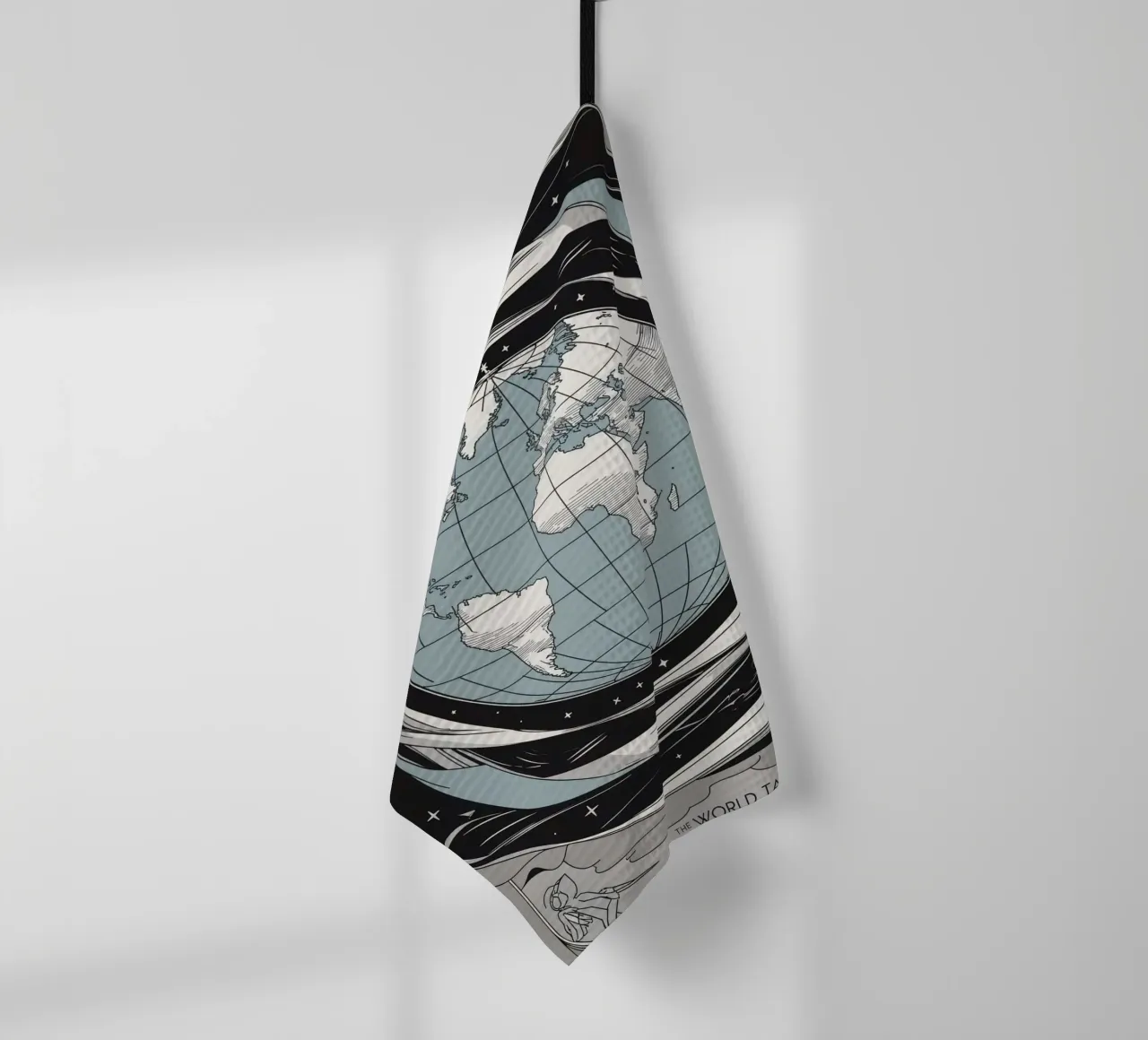 The World - The Cosmic Path to Completion tea towel by Mystique & Muse