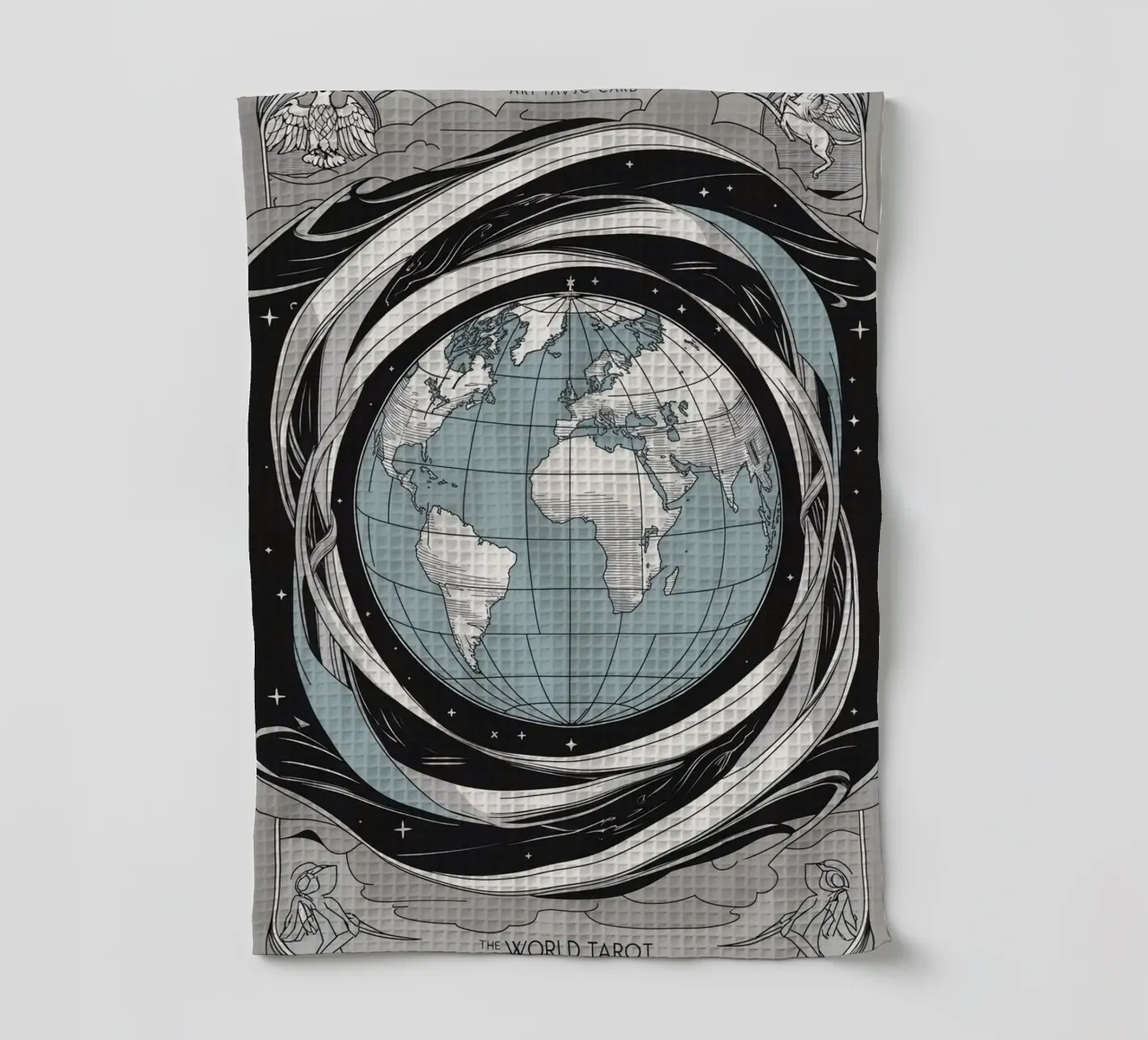 The World - The Cosmic Path to Completion tea towel by Mystique & Muse