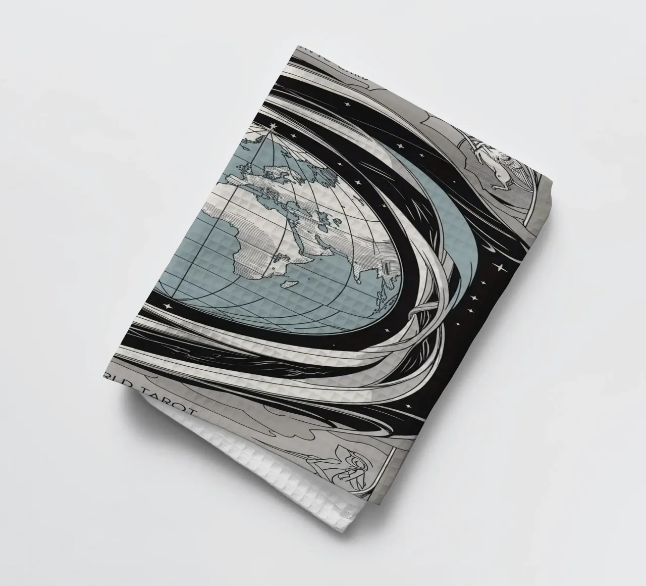 The World - The Cosmic Path to Completion tea towel by Mystique & Muse