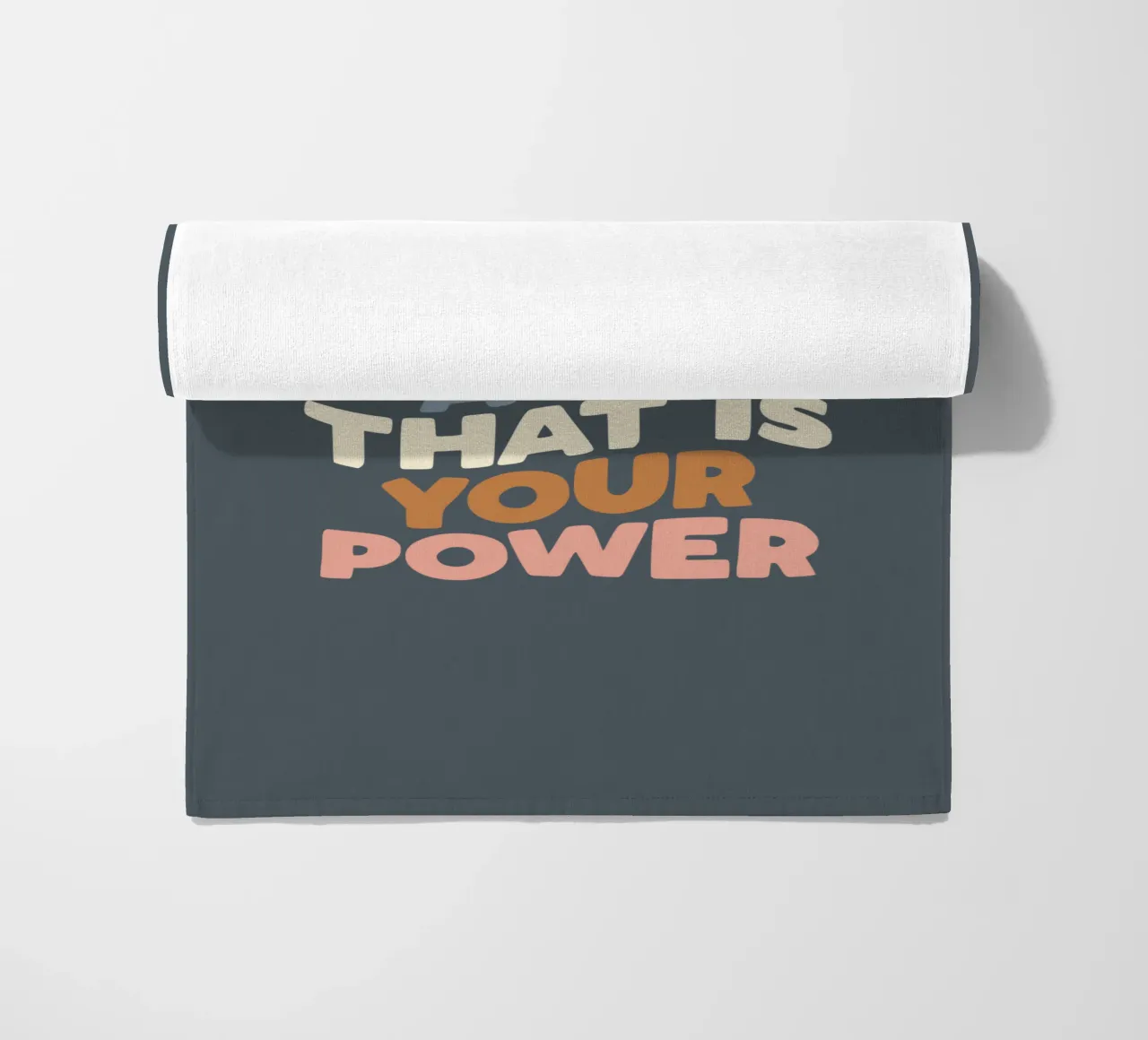 No One is You and That is Your Power Typografie Design beach towel by THE MOTIVATED TYPE