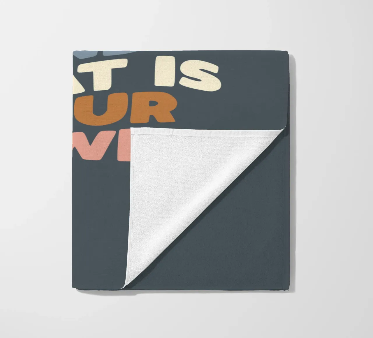 No One is You and That is Your Power Typografie Design beach towel by THE MOTIVATED TYPE