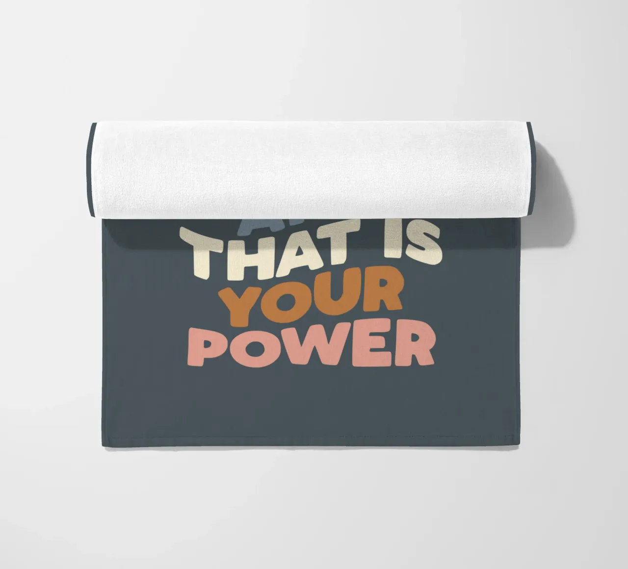 No One is You and That is Your Power Typografie Design beach towel by THE MOTIVATED TYPE