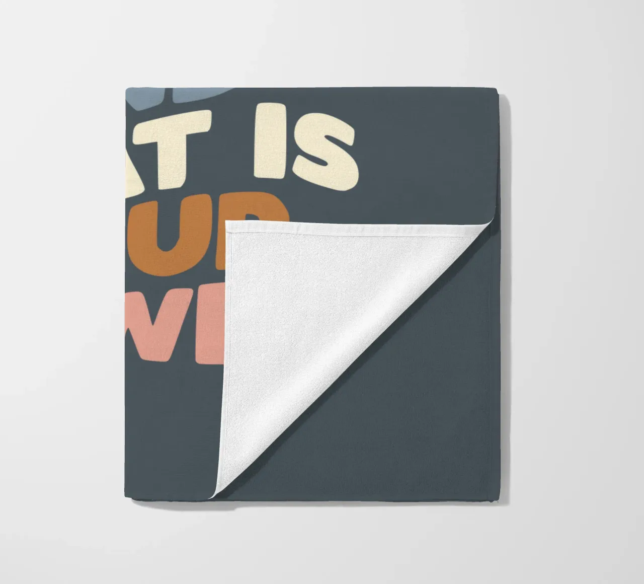 No One is You and That is Your Power Typografie Design beach towel by THE MOTIVATED TYPE