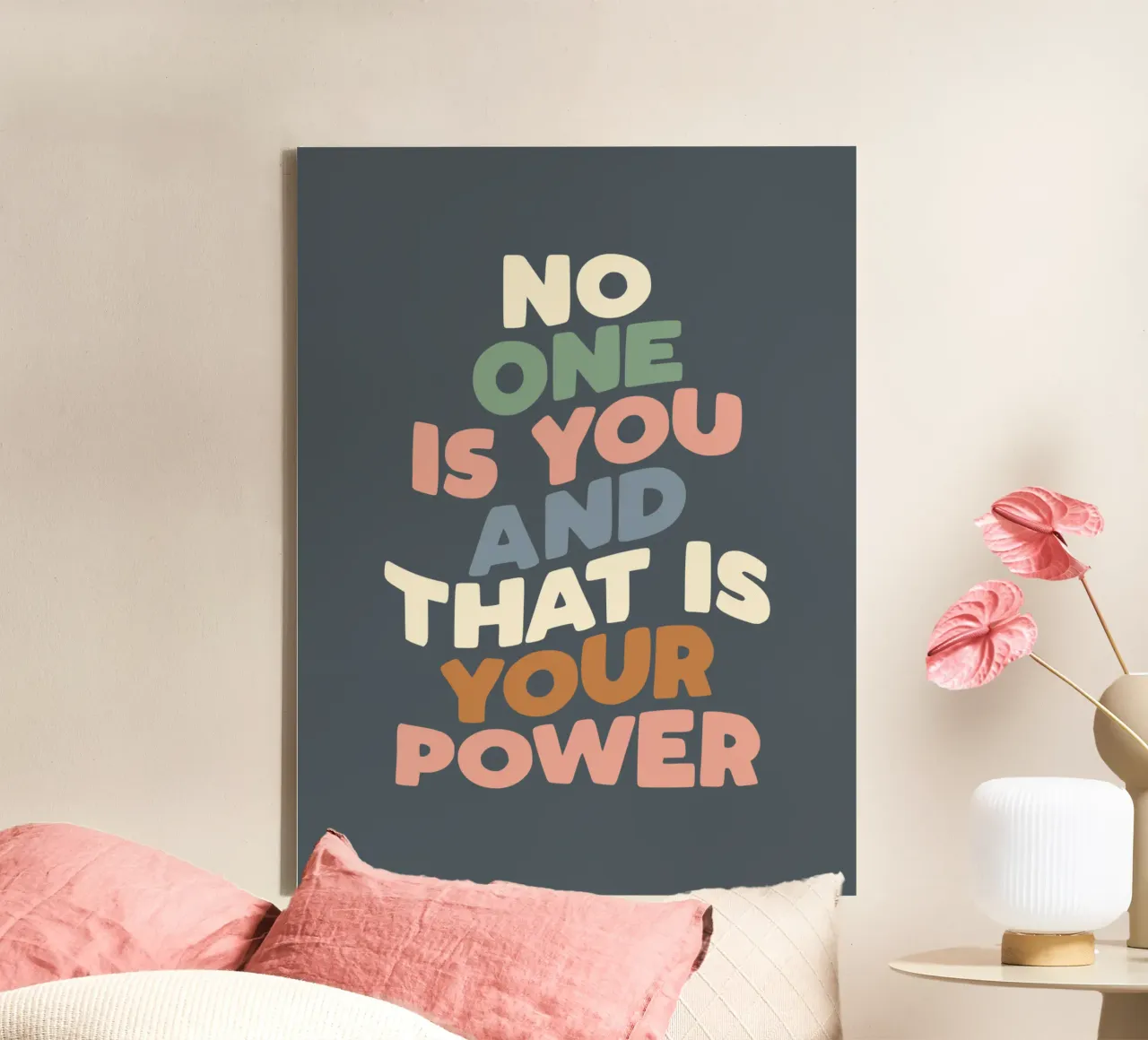 Nessuno è te e questo è il tuo potere Typografie Design tela da THE MOTIVATED TYPE