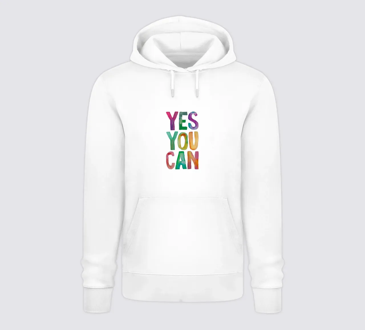 Yes You Can Rainbow Typography Design per le camere dei bambini felpa con cappuccio da THE MOTIVATED TYPE