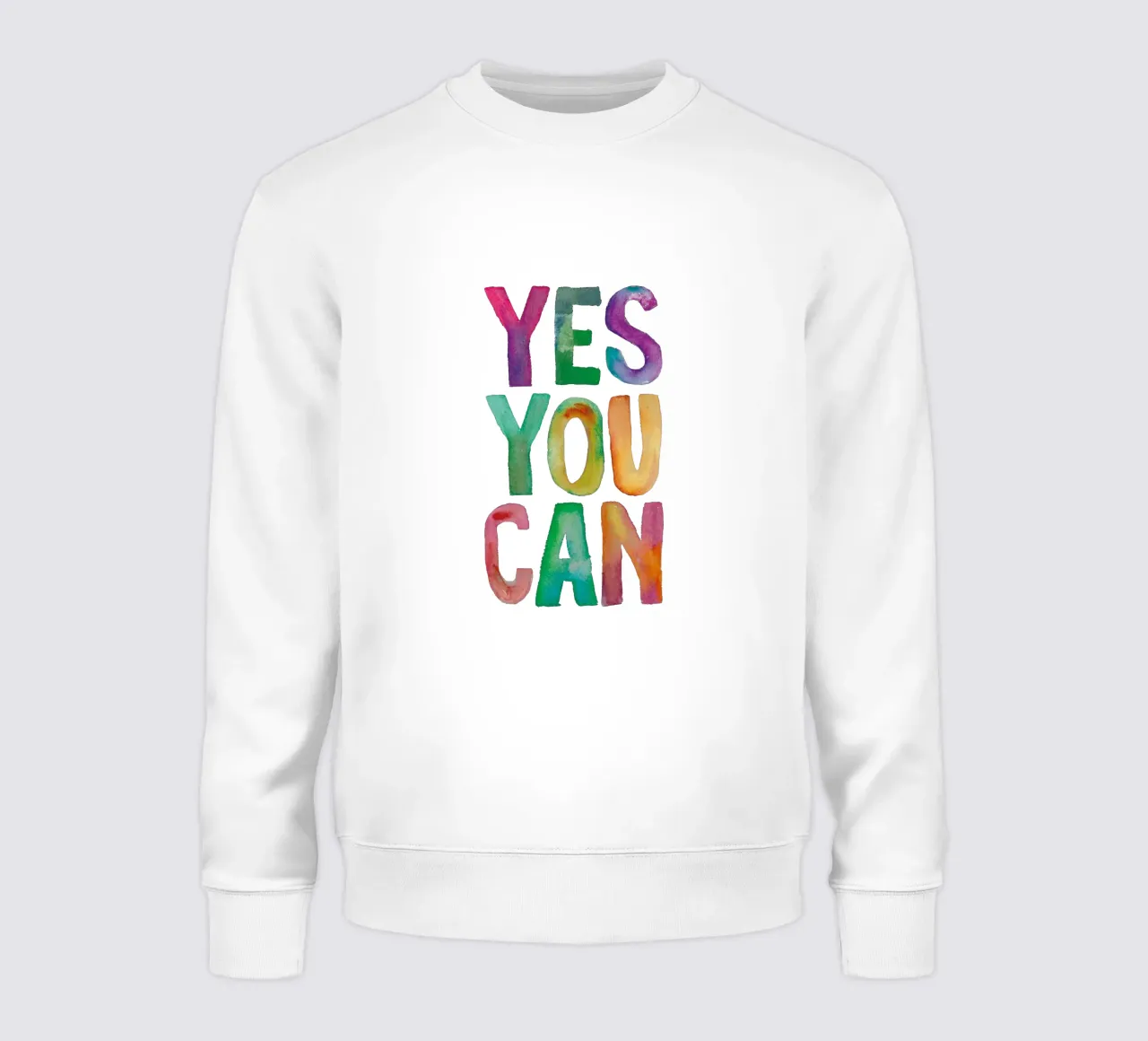 Yes You Can Rainbow Typography Design per le camere dei bambini felpa da THE MOTIVATED TYPE