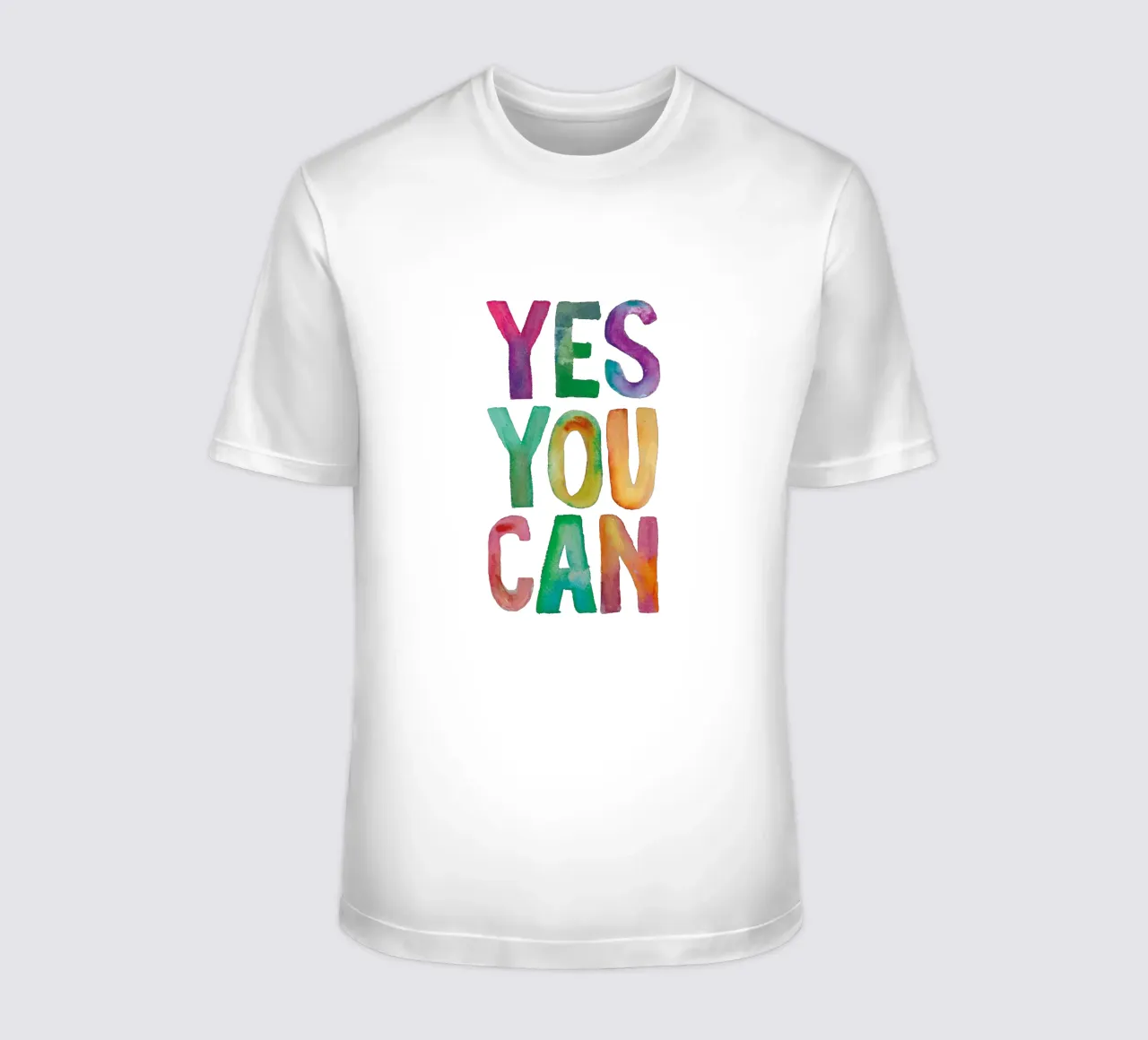 Yes You Can Rainbow Typography Design per le camere dei bambini t-shirt da THE MOTIVATED TYPE