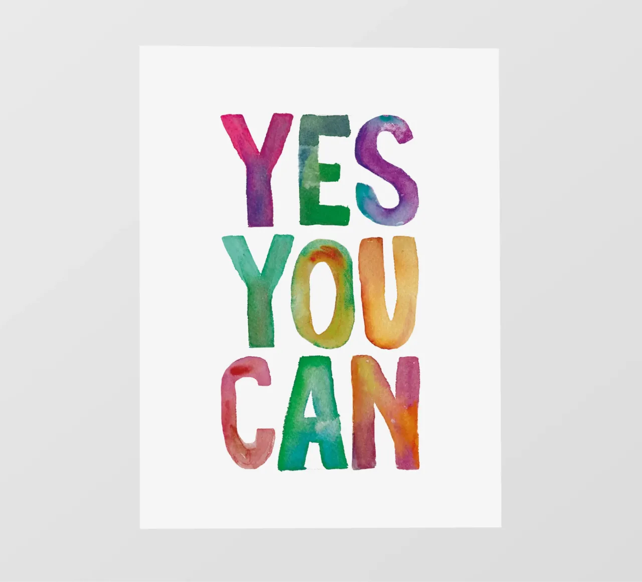 Yes You Can Rainbow Typography Design per le camere dei bambini pellicola backlit da THE MOTIVATED TYPE