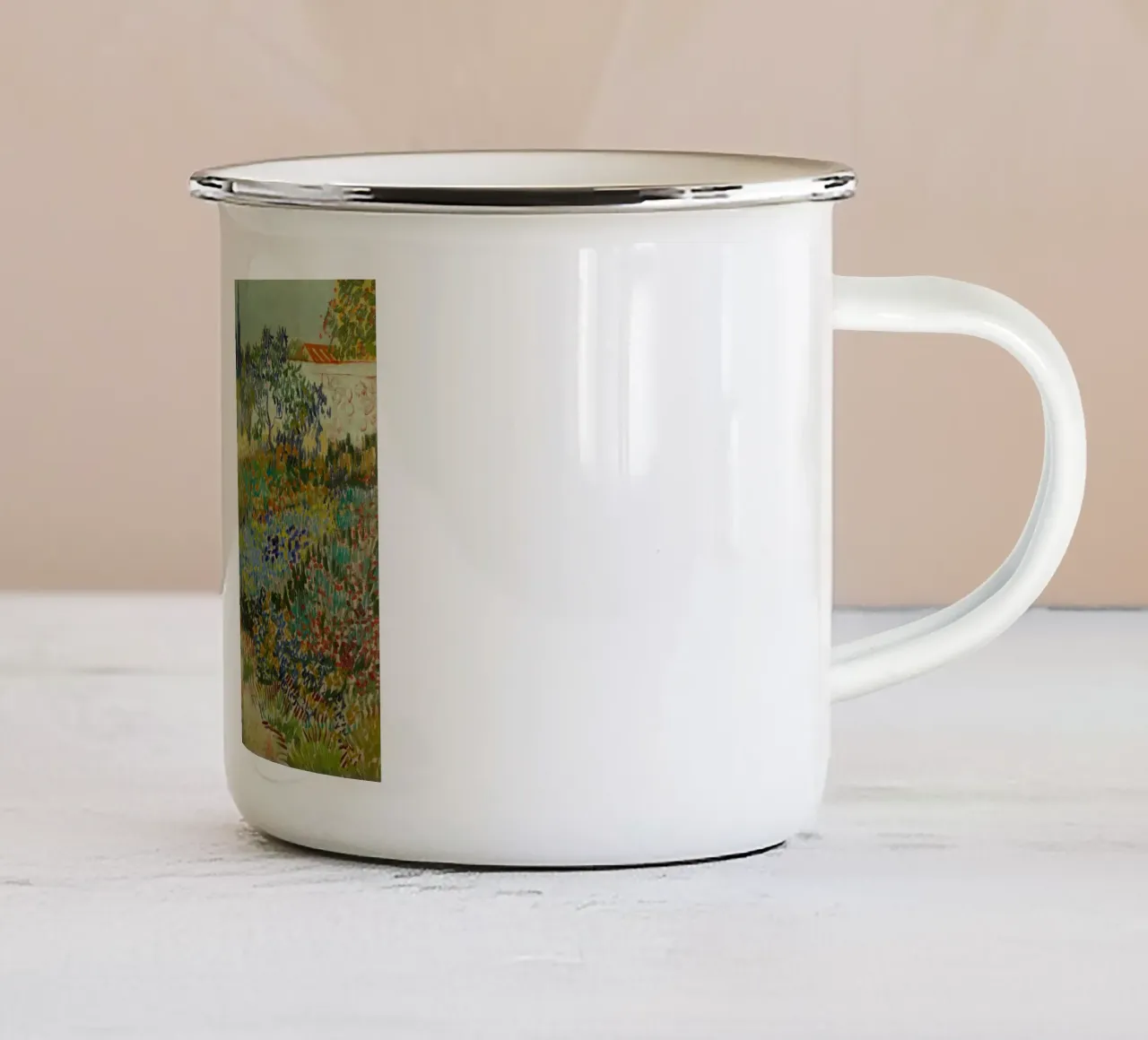 Vincent van Gogh - Giardino di Arles tazza in smalto da Timeless Artworks