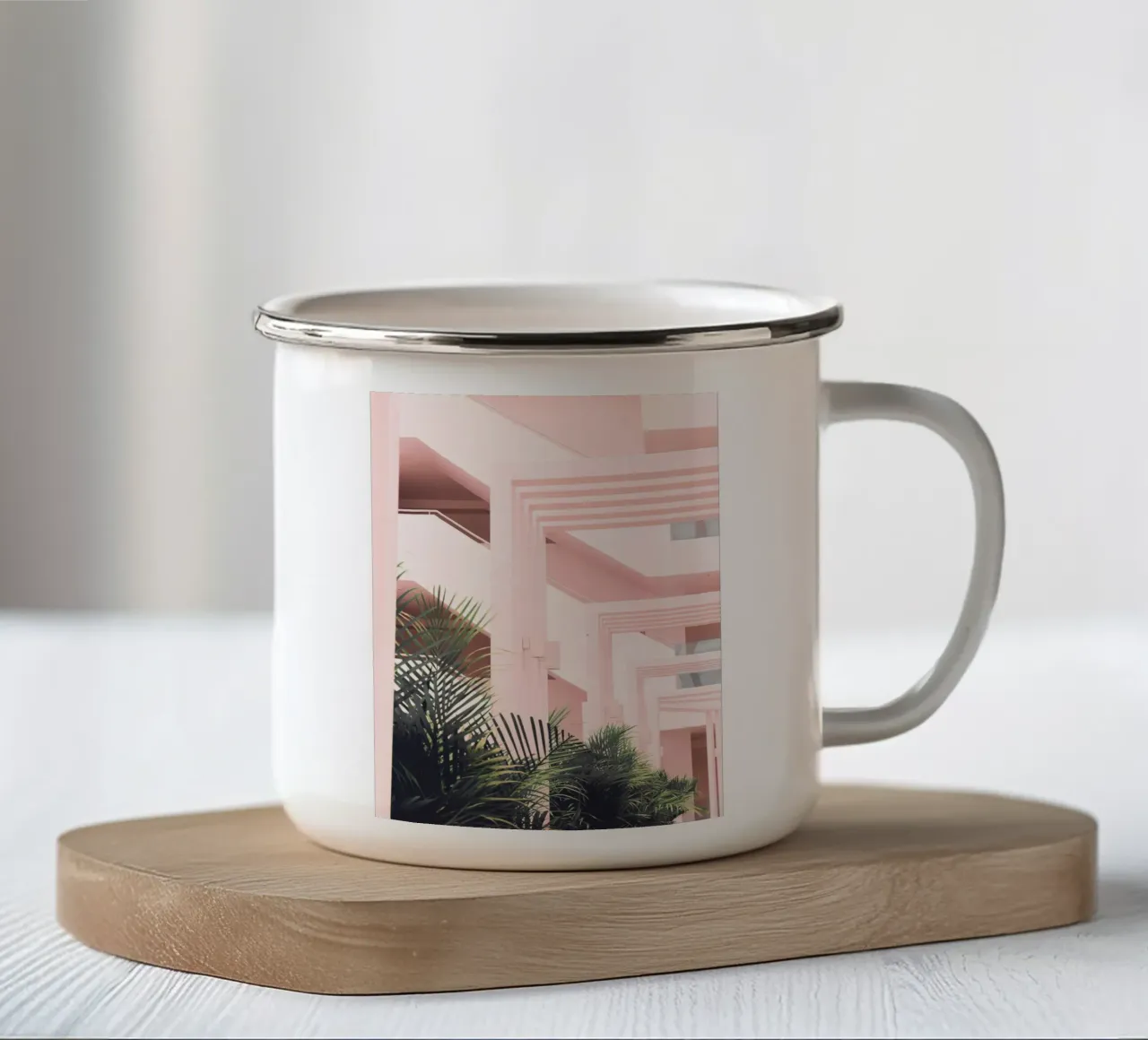 Armonia geometrica - design architettonico moderno tazza in smalto da Whole©